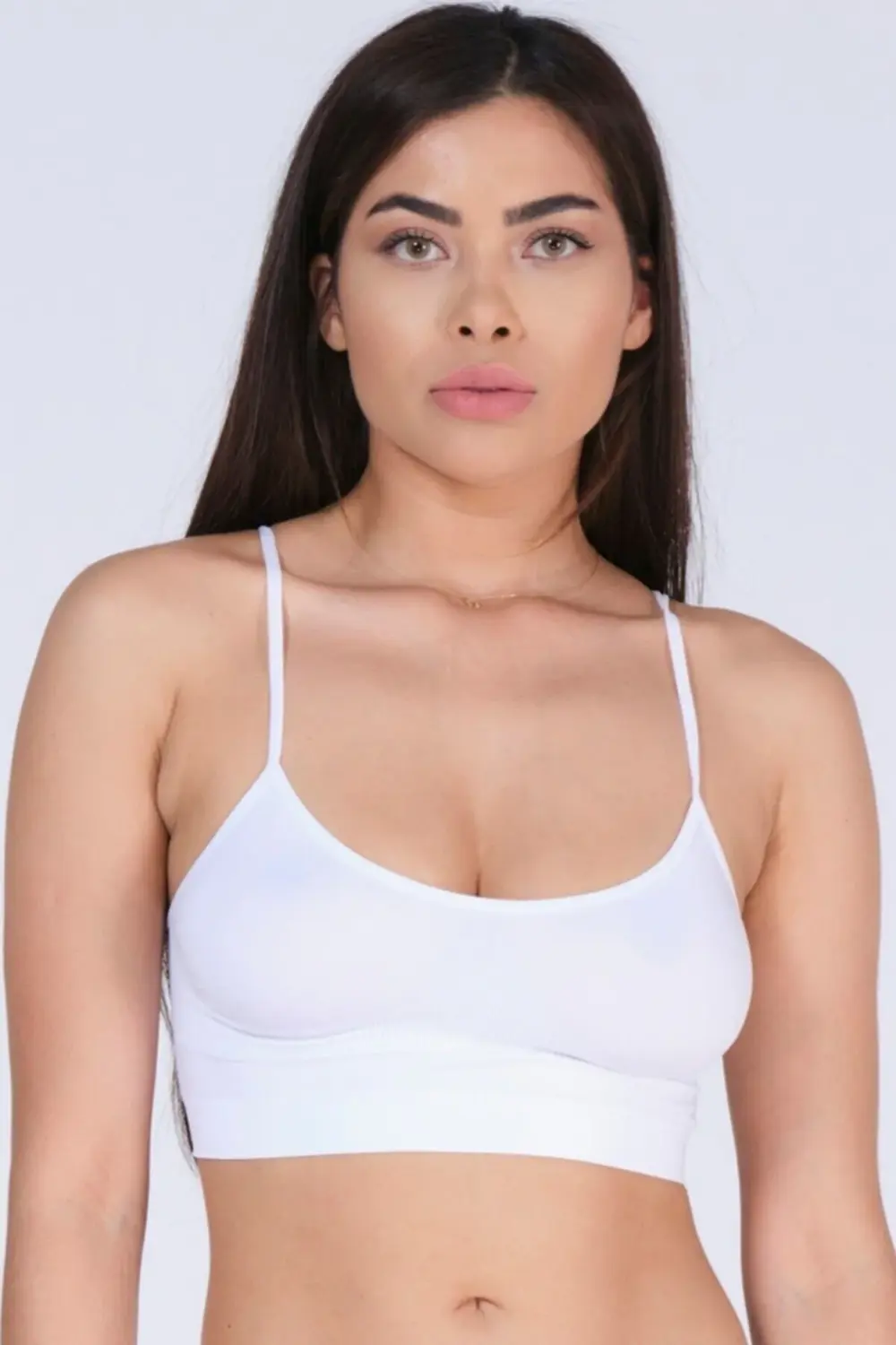 Seamless Ince Askılı Sporcu Sütyen Beyaz Yeni Sezon