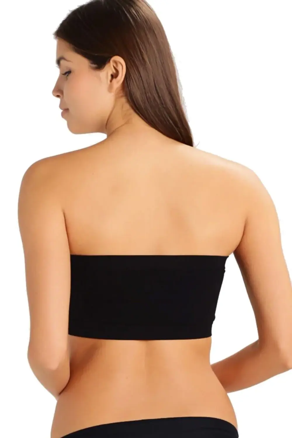 Seamless Straplez Dikişsiz Soprcu Bustiyer Siyah Yeni Sezon