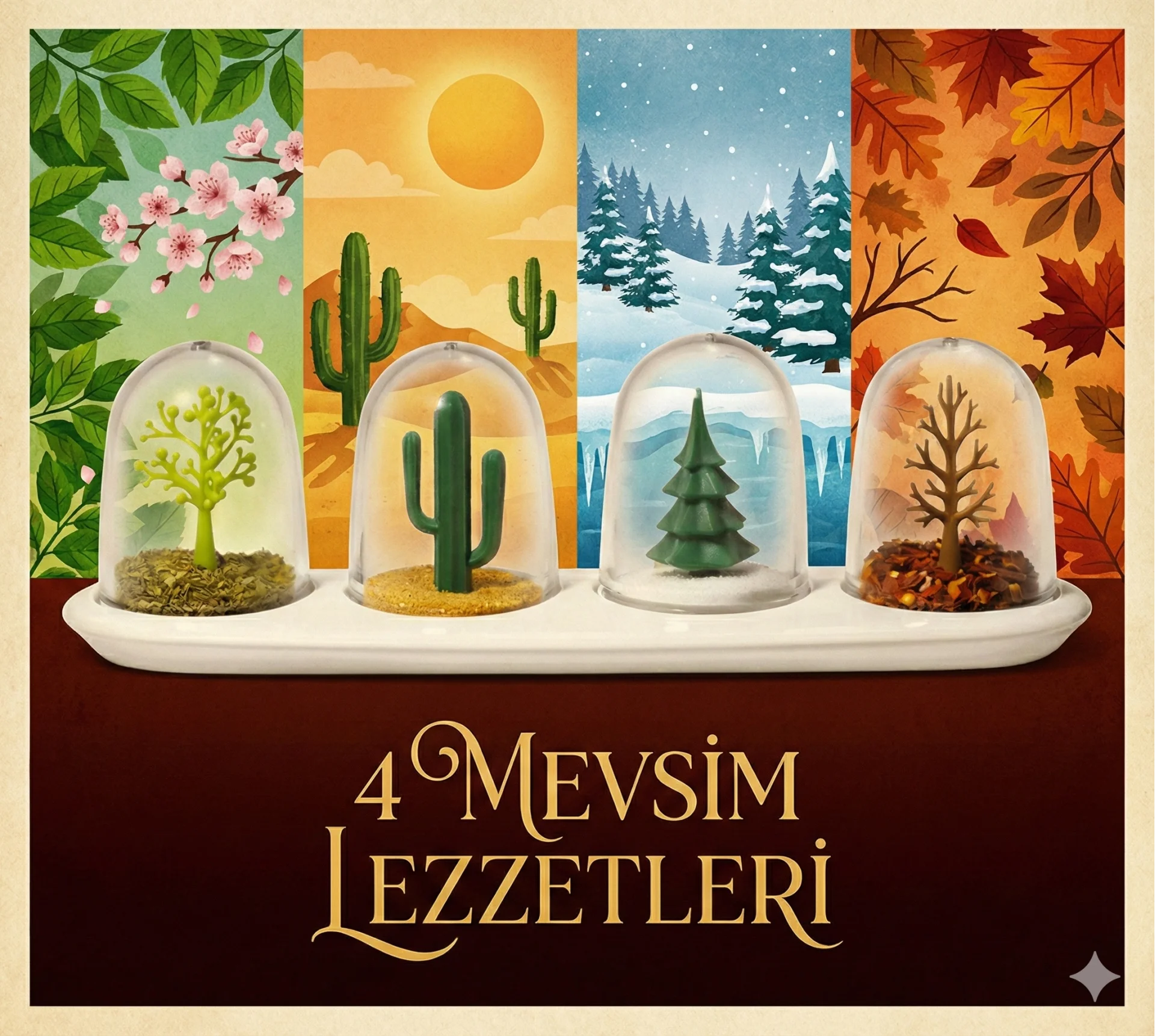 Seasoning Shakers Dört Mevsim Baharatlık Seasoning Shakers Dört Mevsim Baharatlık