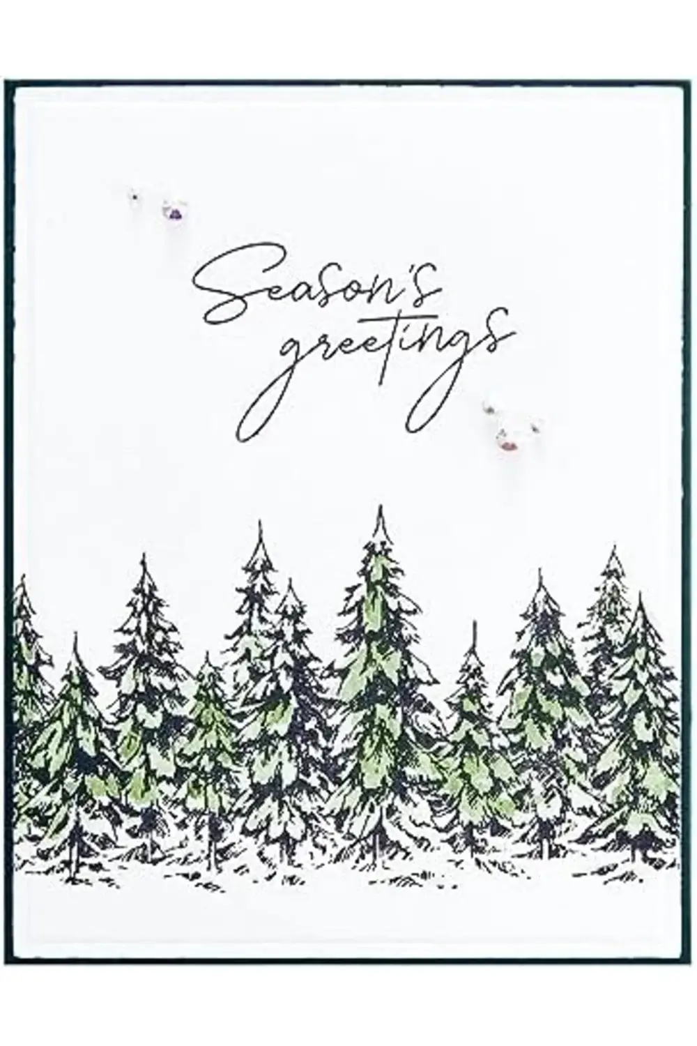 Season's Greetings Evergreens Pres Plakası, Metal 395519
