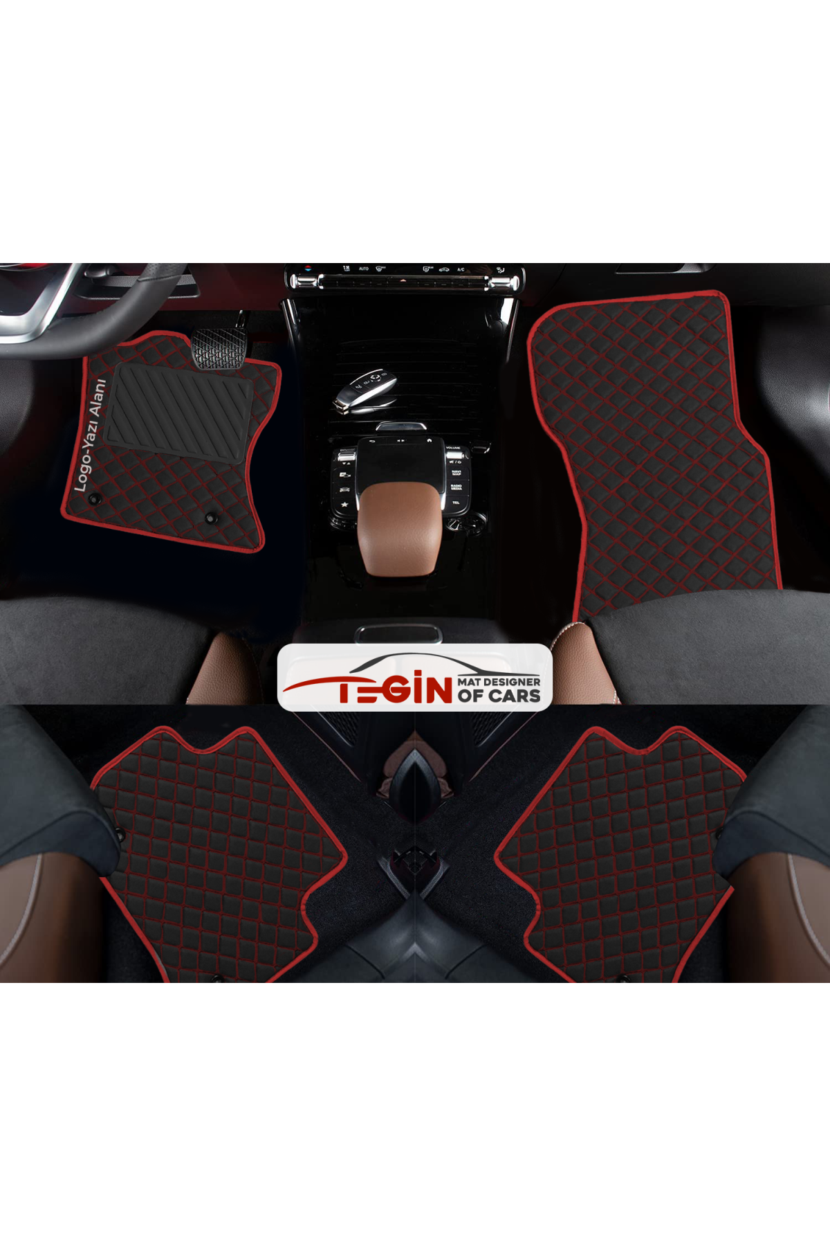 Seat Alhambra 1995-2010 Prime Siyah Kırmızı Deri Kırmızı Kenar Pa