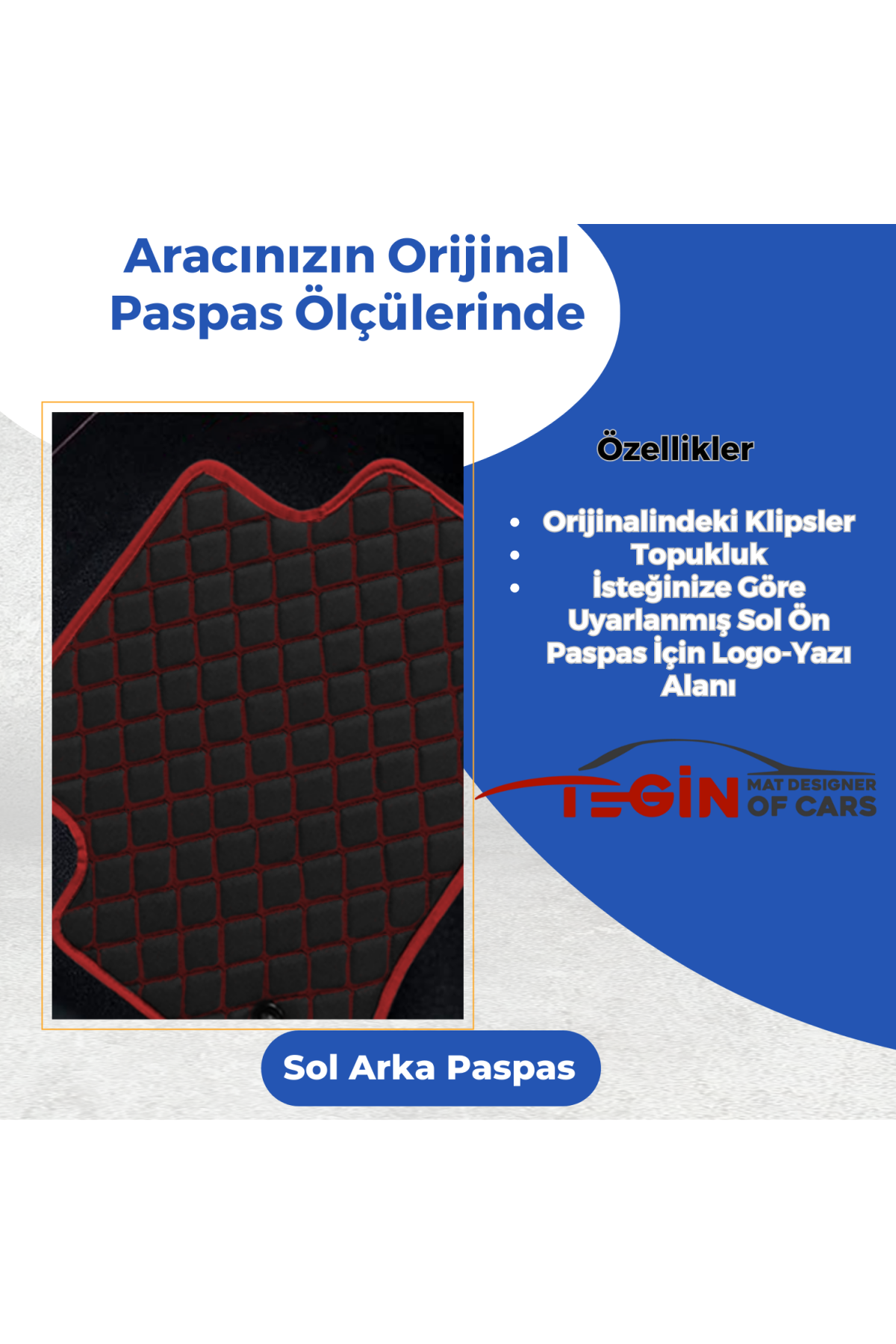 Seat Alhambra 1995-2010 Prime Siyah Kırmızı Deri Kırmızı Kenar Pa