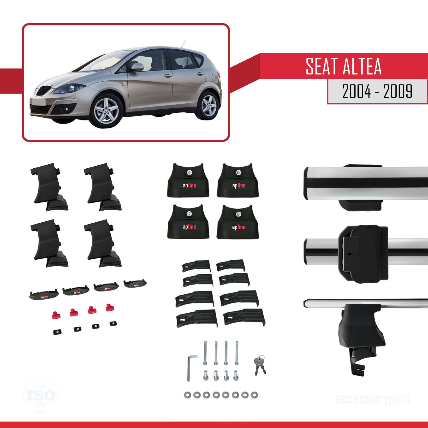 Seat Altea 2004-2009 Arası ile uyumlu ACE-4 Ara Atkı Tavan Barı G