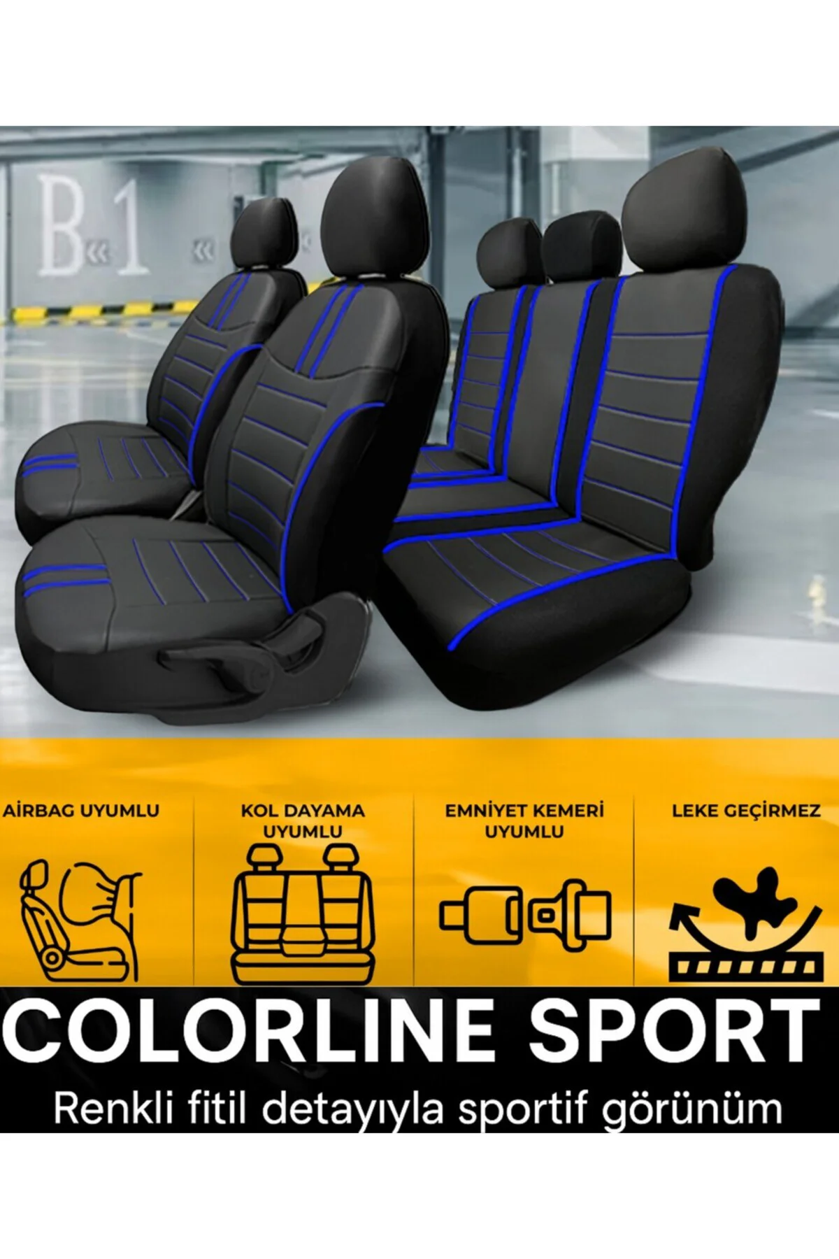 Seat Arona 2017 ve Sonrası Uyumlu Colorline Sport Deri Siyah - Kırmızı Koltuk Kılıfı Fiyatı, Yorumları ve Özellikleri