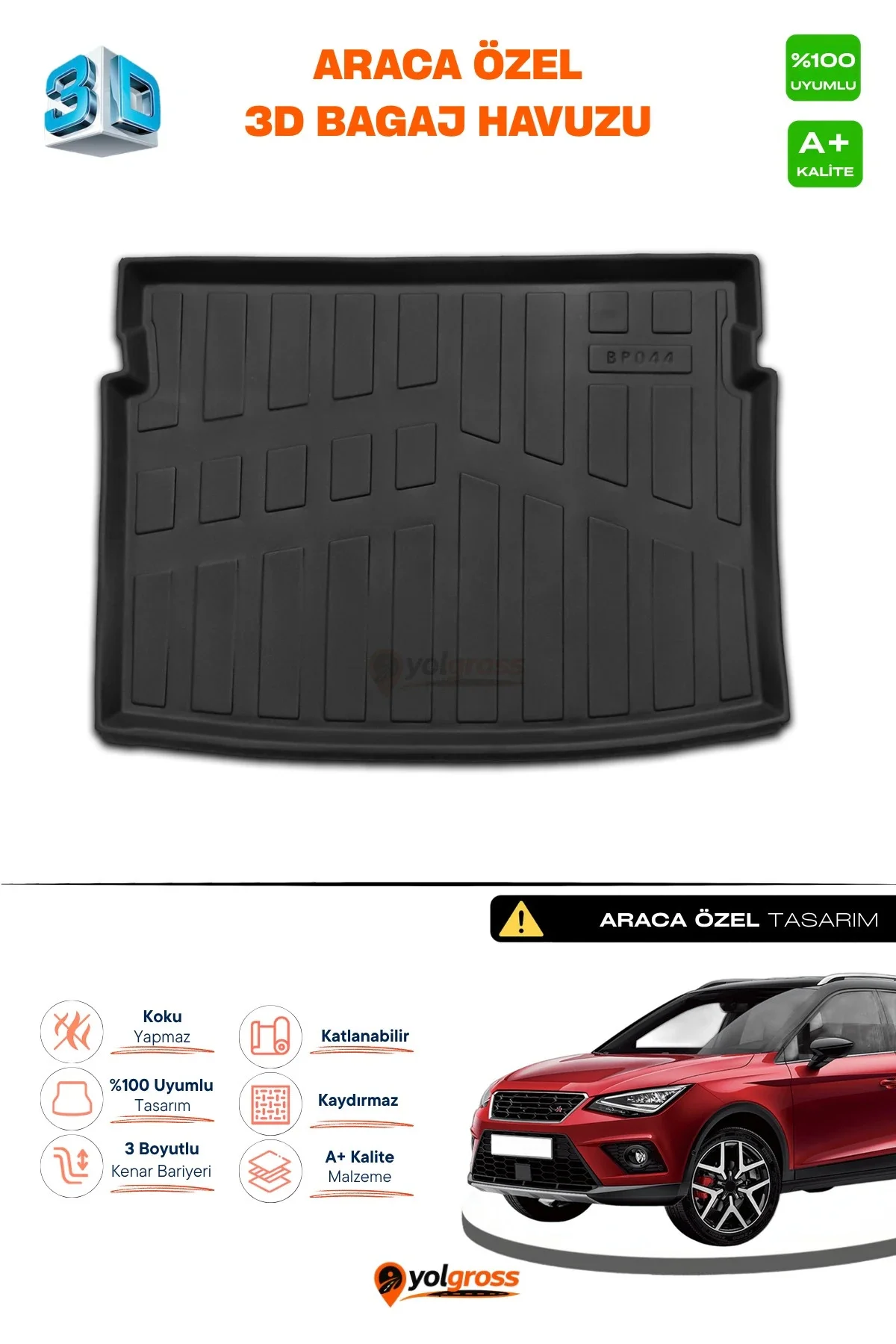 Seat Arona 3D Pro Bagaj Havuzu Üst Bagaj 2017 Üzeri A+ Kalite