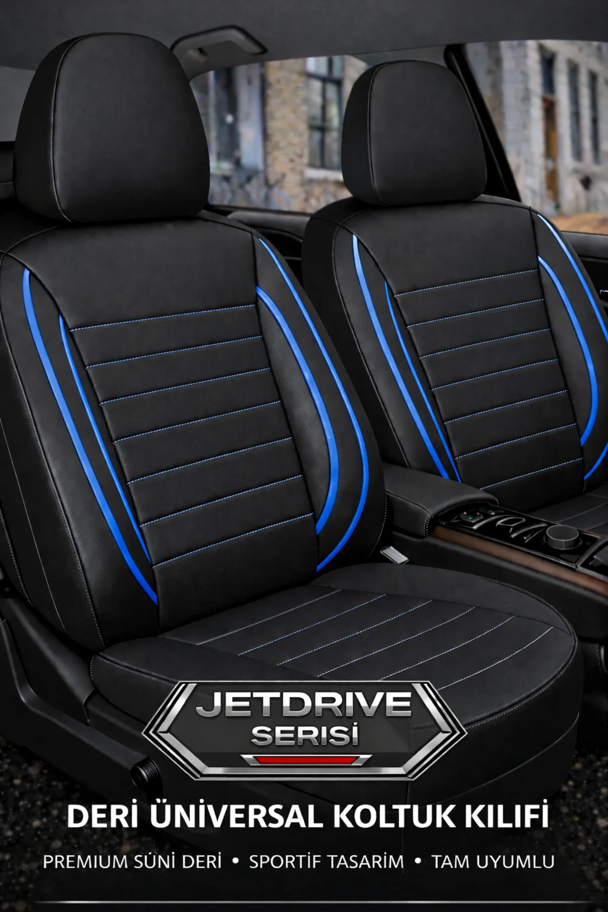 Seat Ateca 2016 ve Sonrası Uyumlu Jetdrive Serisi Siyah Mavi Kolt