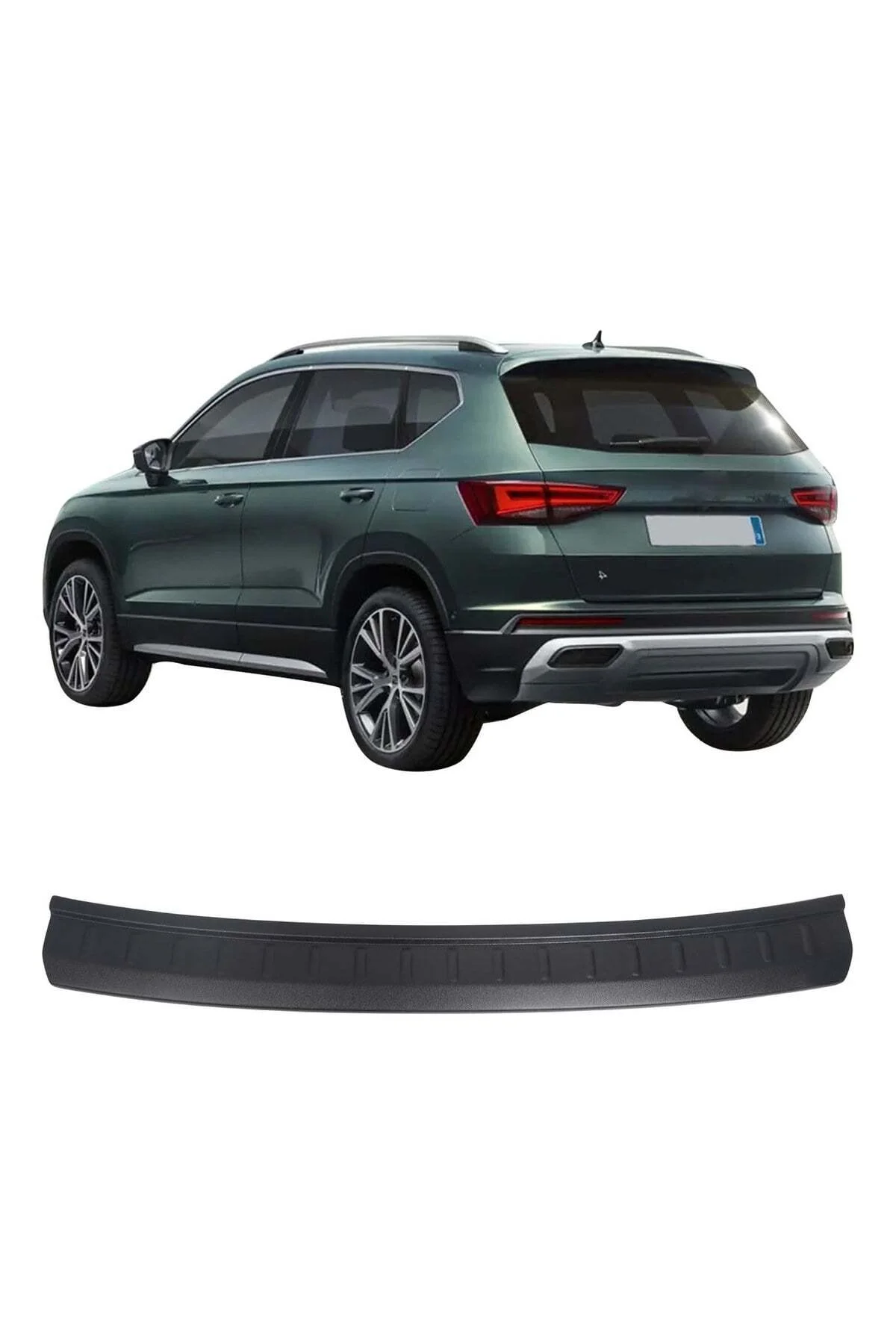 Seat Ateca 2016 ve Sonrası Uyumlu Arka Tampon Eşiği Koruma ABS Parlak Siyah - Görsel 2