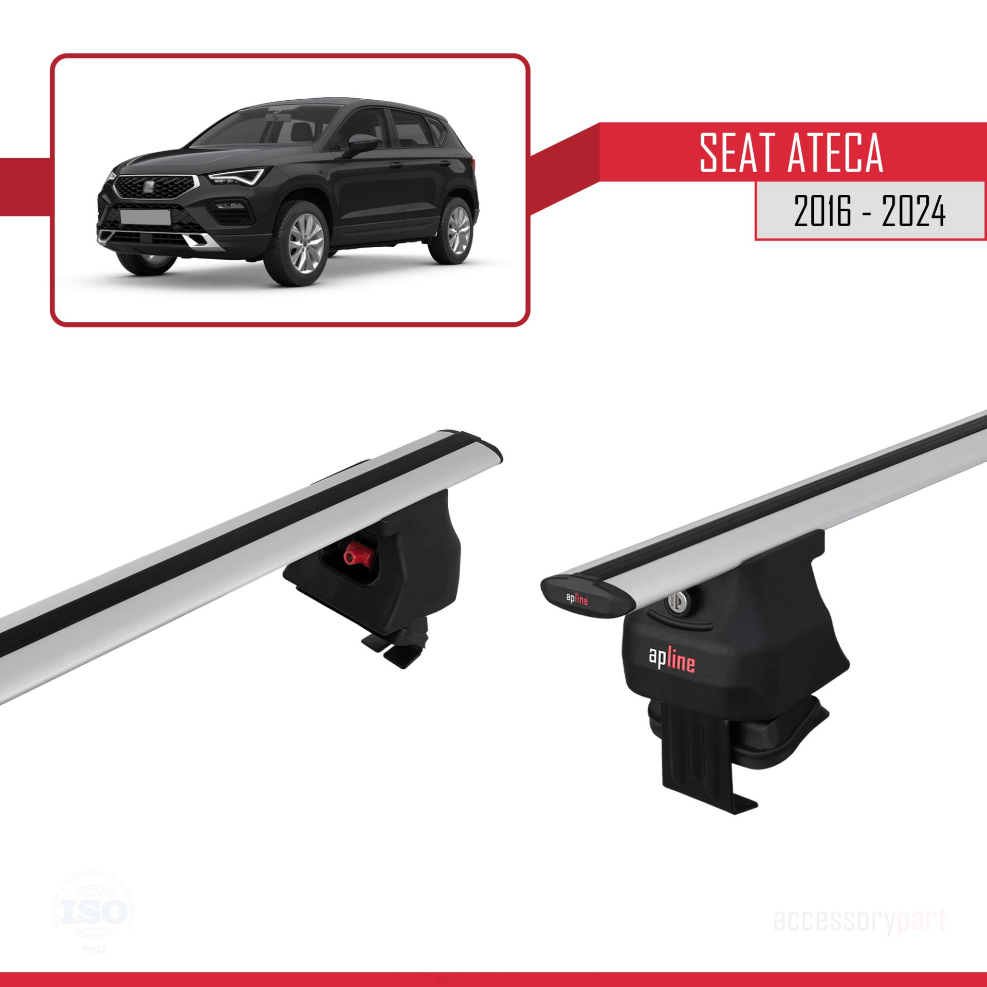 Seat Ateca 2016 ve Sonrası ile uyumlu ACE-4 Ara Atkı Tavan Barı G