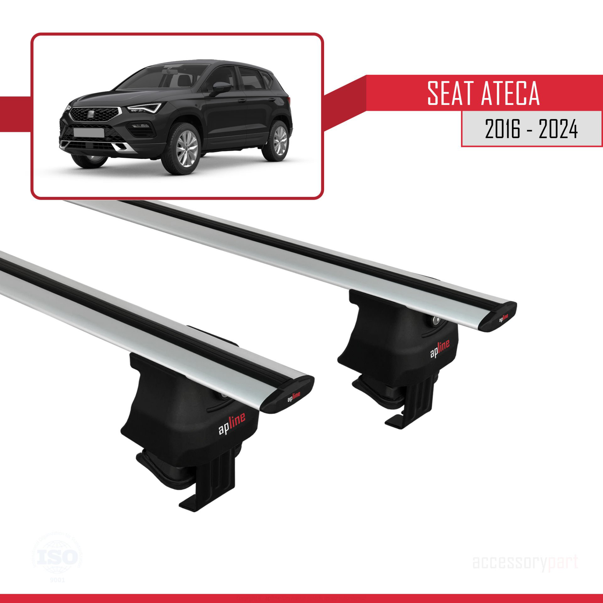 Seat Ateca 2016 ve Sonrası ile uyumlu ACE-4 Ara Atkı Tavan Barı G