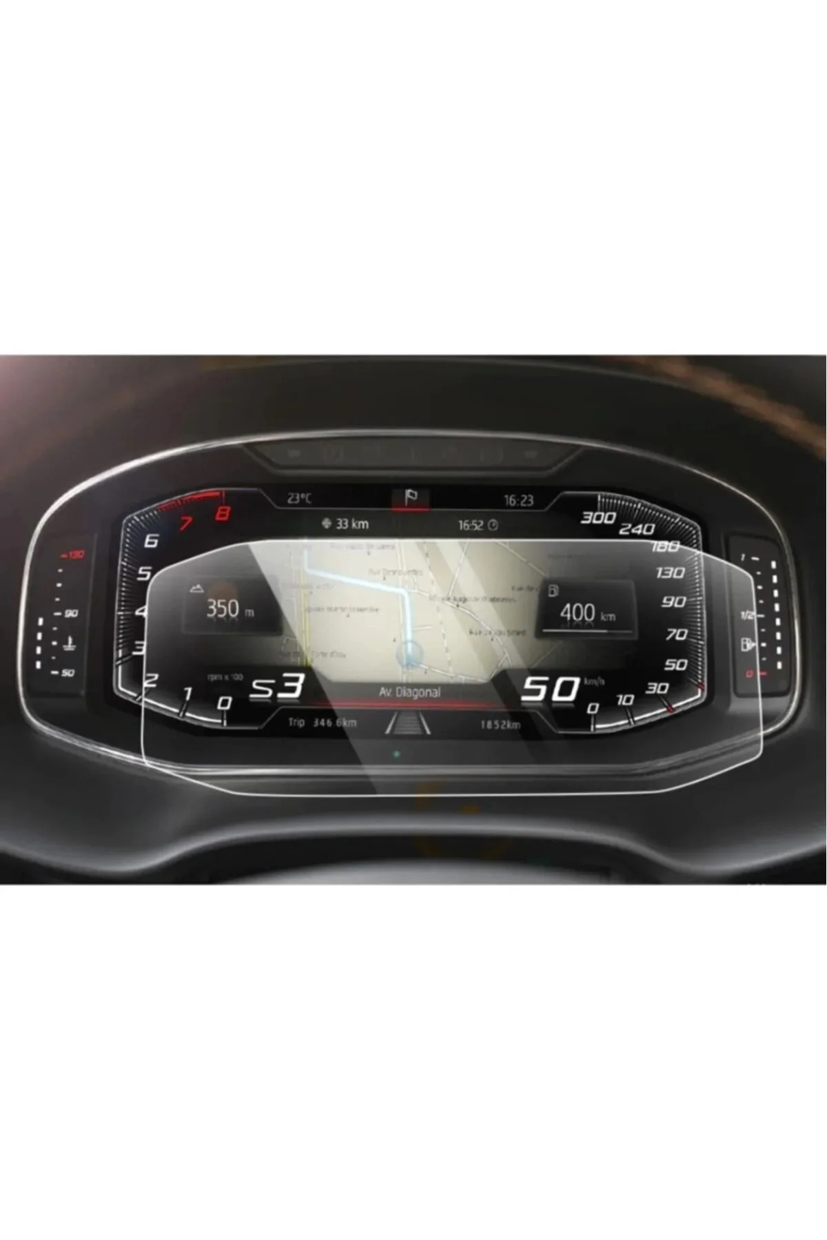 Seat Ateca Dijital Gösterge Ekran Koruyucu Paneli Koruyucu Nano Film