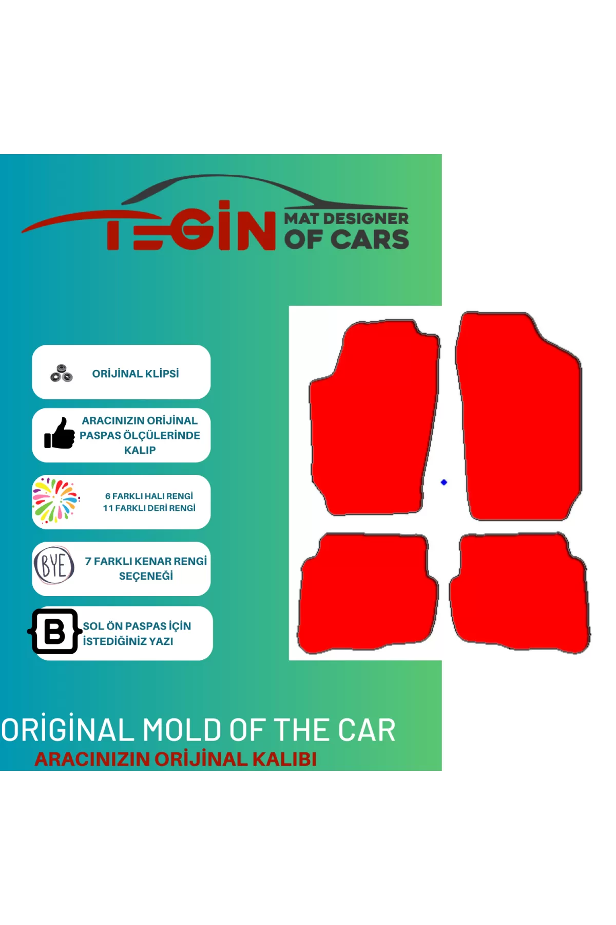 Seat Cordoba 2002-2009 Prime Bej Halı Gri Kenar Halı Paspas