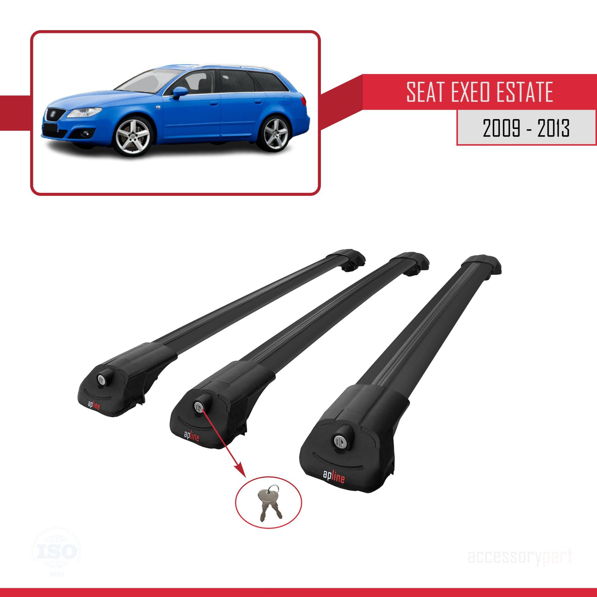 Seat Exeo 3R9 2009-2013 Arası ile uyumlu ACE-1 Ara Atkı Tavan Bar