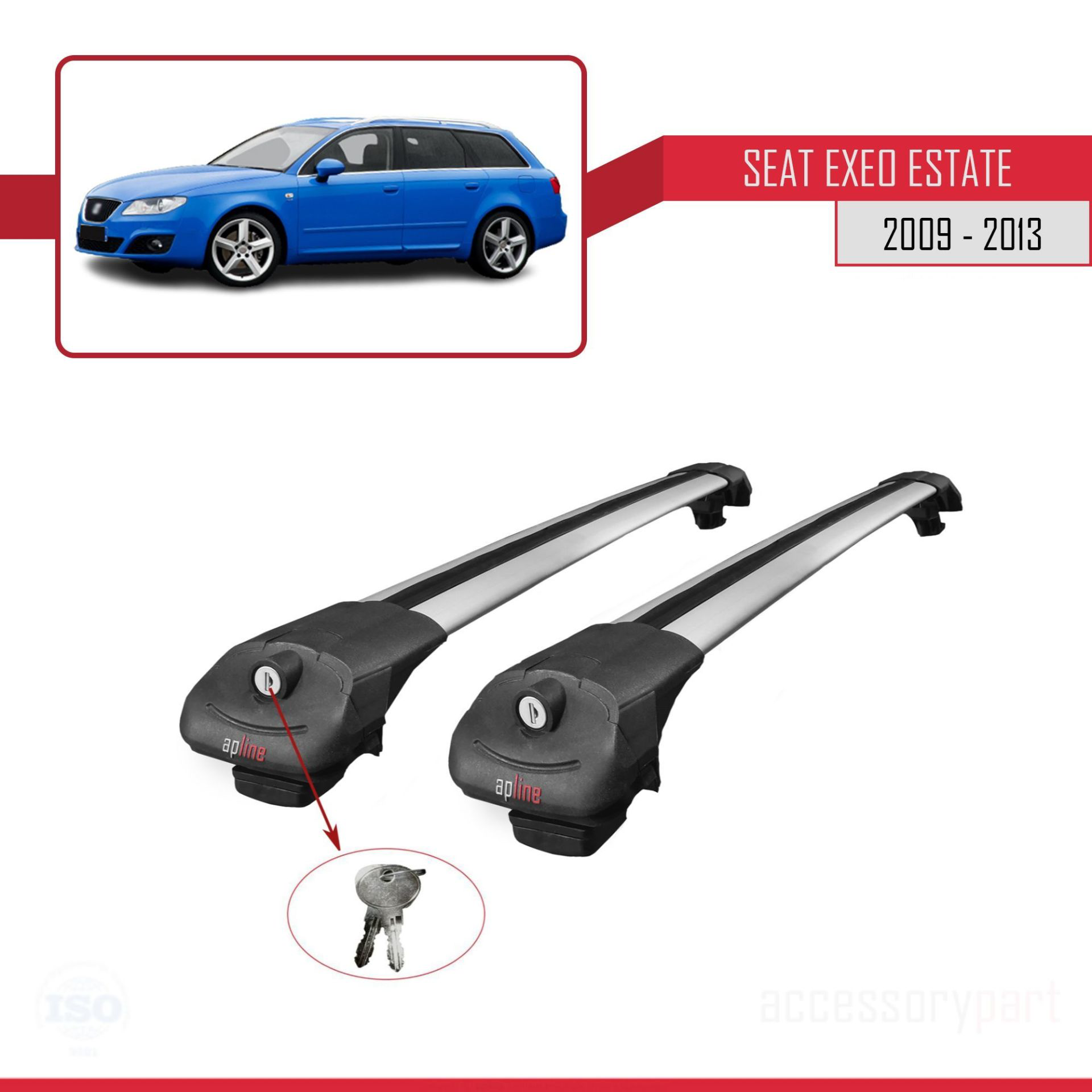 Seat Exeo 3R9 2009-2013 Arası ile uyumlu ACE-1 Ara Atkı Tavan Bar