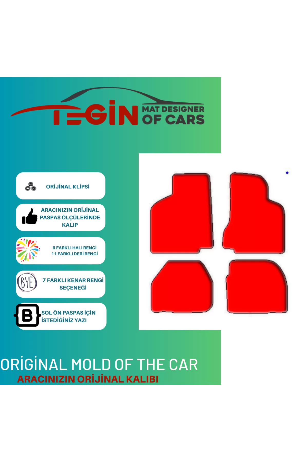 Seat Ibiza 6k 1993-2002 Prime Bej Halı Sarı Kenar Halı Paspas