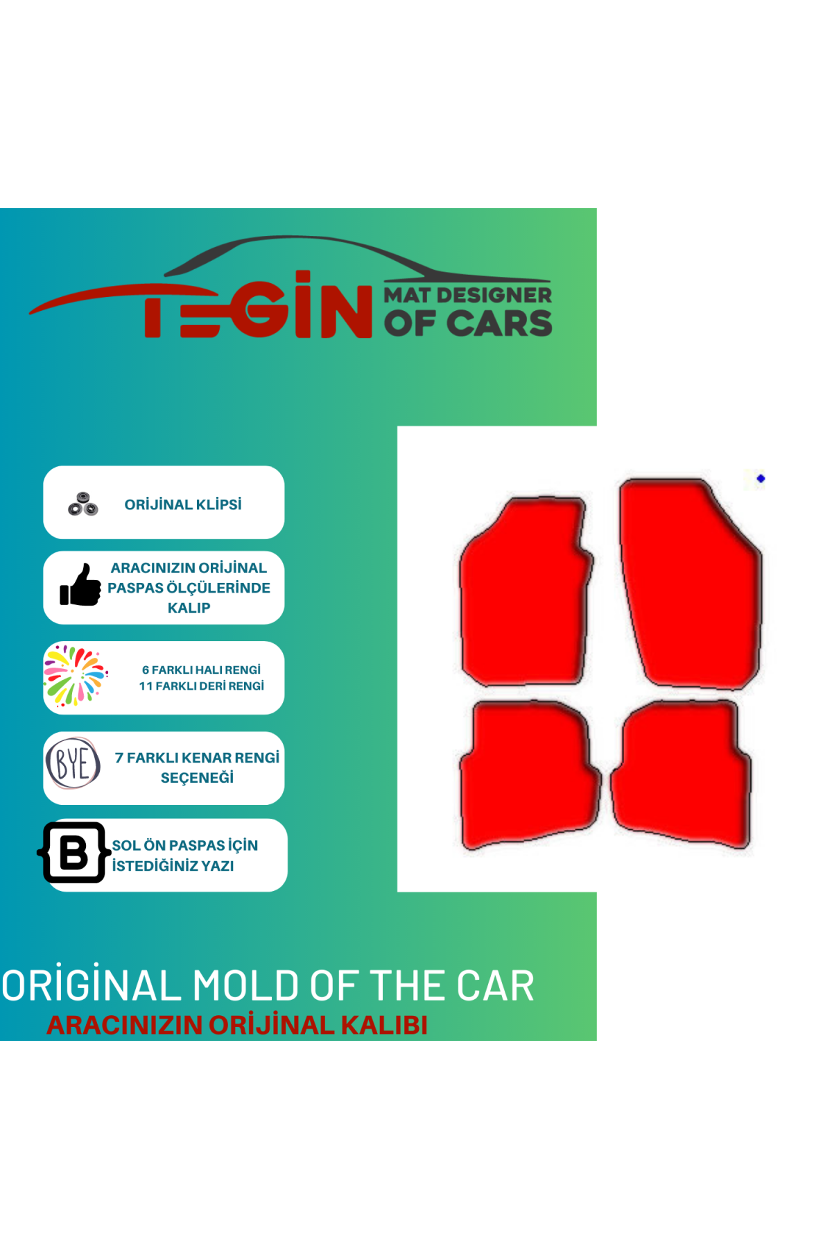 Seat Ibiza 6l 2002-2007 Prime Siyah Deri Siyah Kenar Paspas
