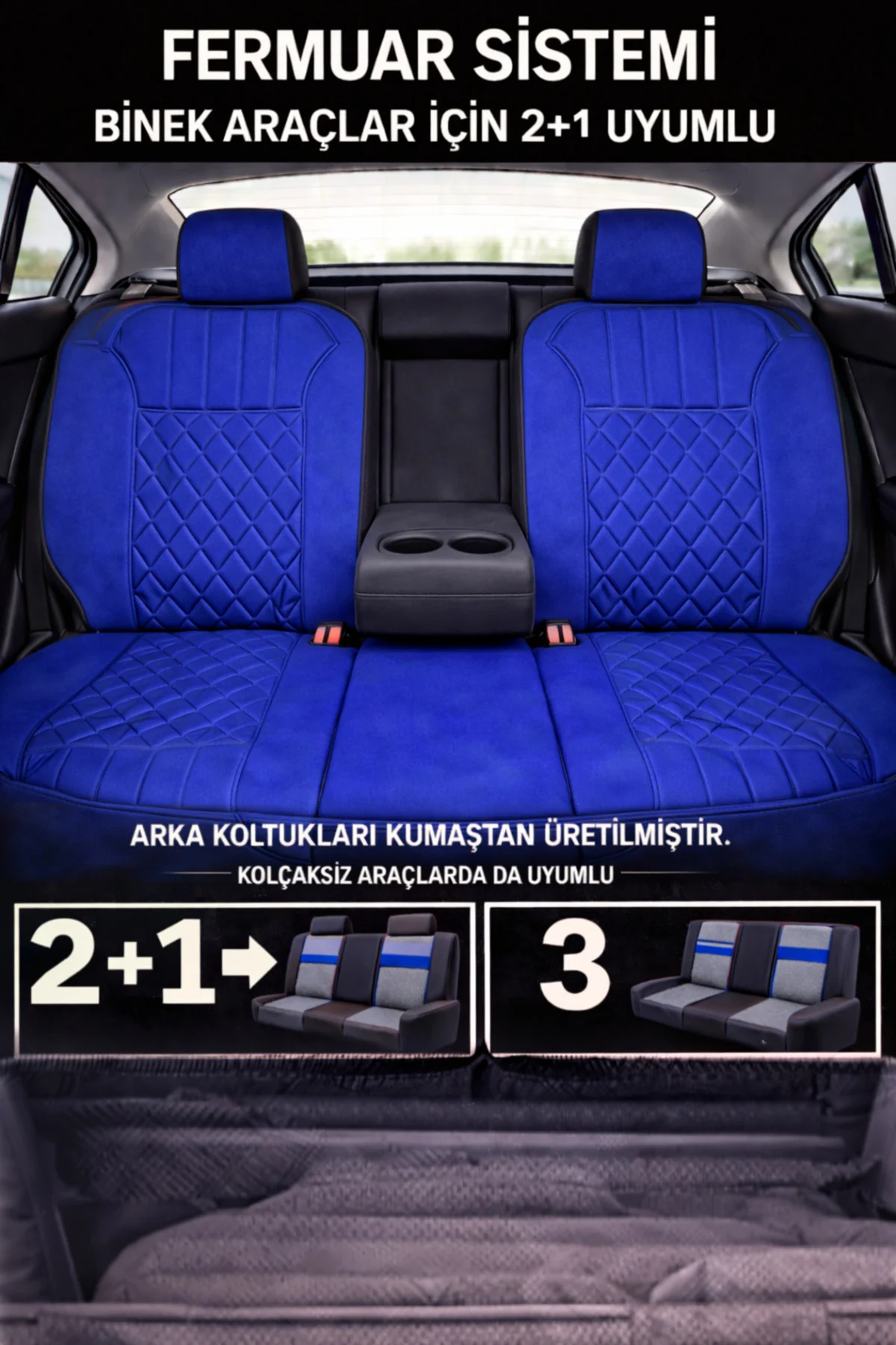 Seat İbiza 6L 5 Kapı 2002-2009 Uyumlu Zerafet 5 Parça Ortopedik Oto Koltuk Minderi Mavi - Siyah Fiyatı, Yorumları ve Özellikleri