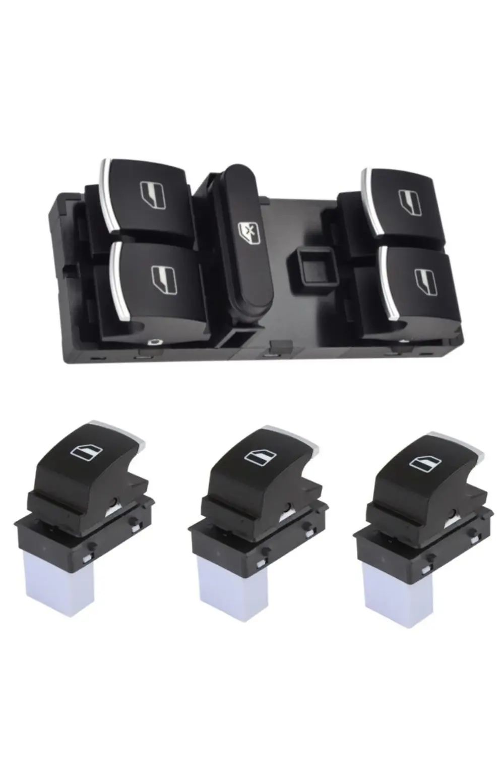 Seat Ibiza Cam Açma Düğmesi Anahtarı Takımı Krom 2009--2016