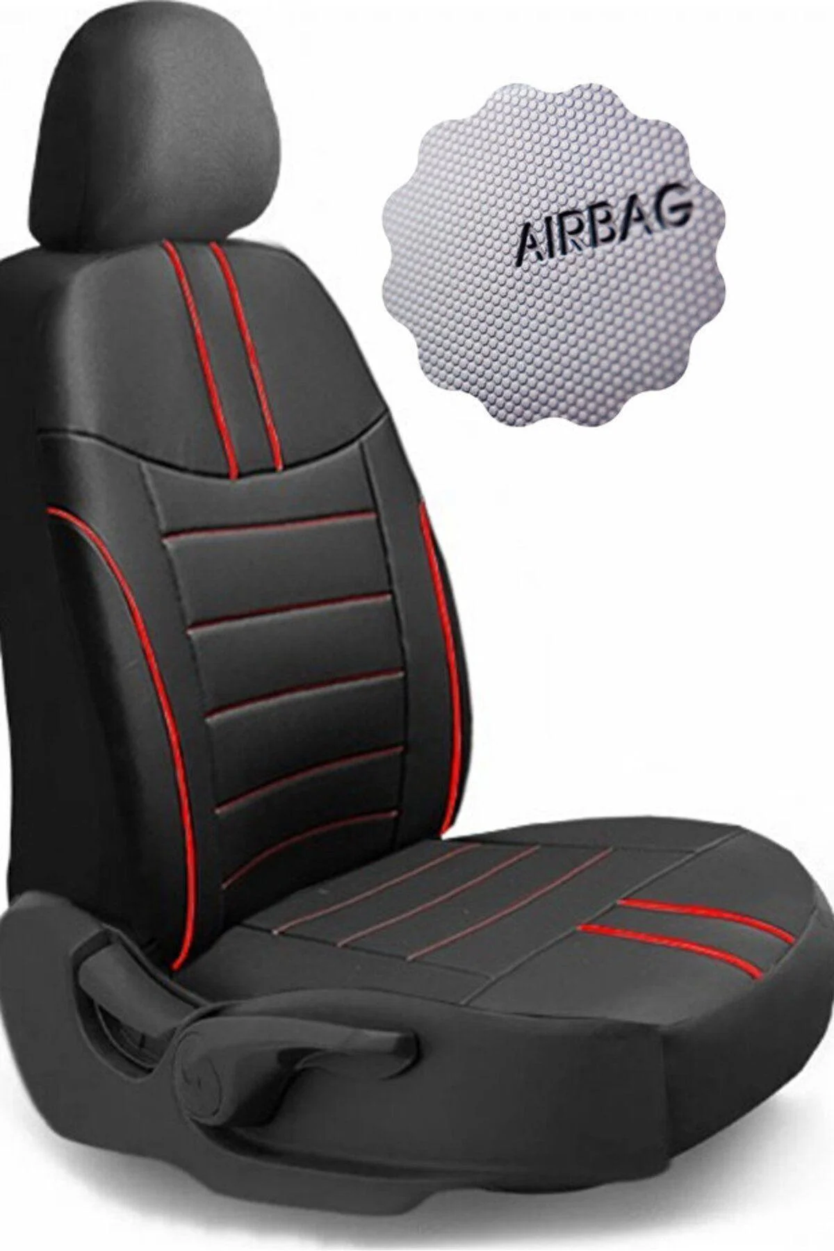 Seat Ibiza Hatchback 2009-2012 Aracınıza Uyumlu Koltuk Kılıfı Luxe Deri Siyah Kırmızı Fiyatı, Yorumları ve Özellikleri