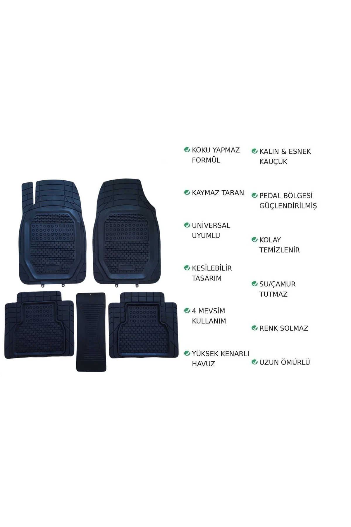 Seat İbiza HB 2023 UYUMLU HAVUZLU ÜNIVERSAL YENİ NESİL PLUS PASPAS SİYAH
