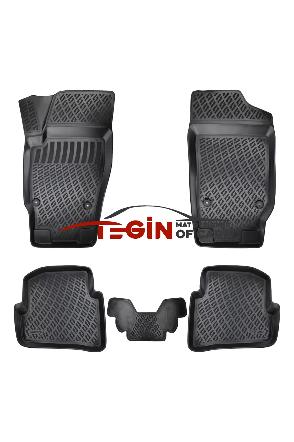 Seat İbiza IV 3D Havuzlu Paspas 2015 Siyah