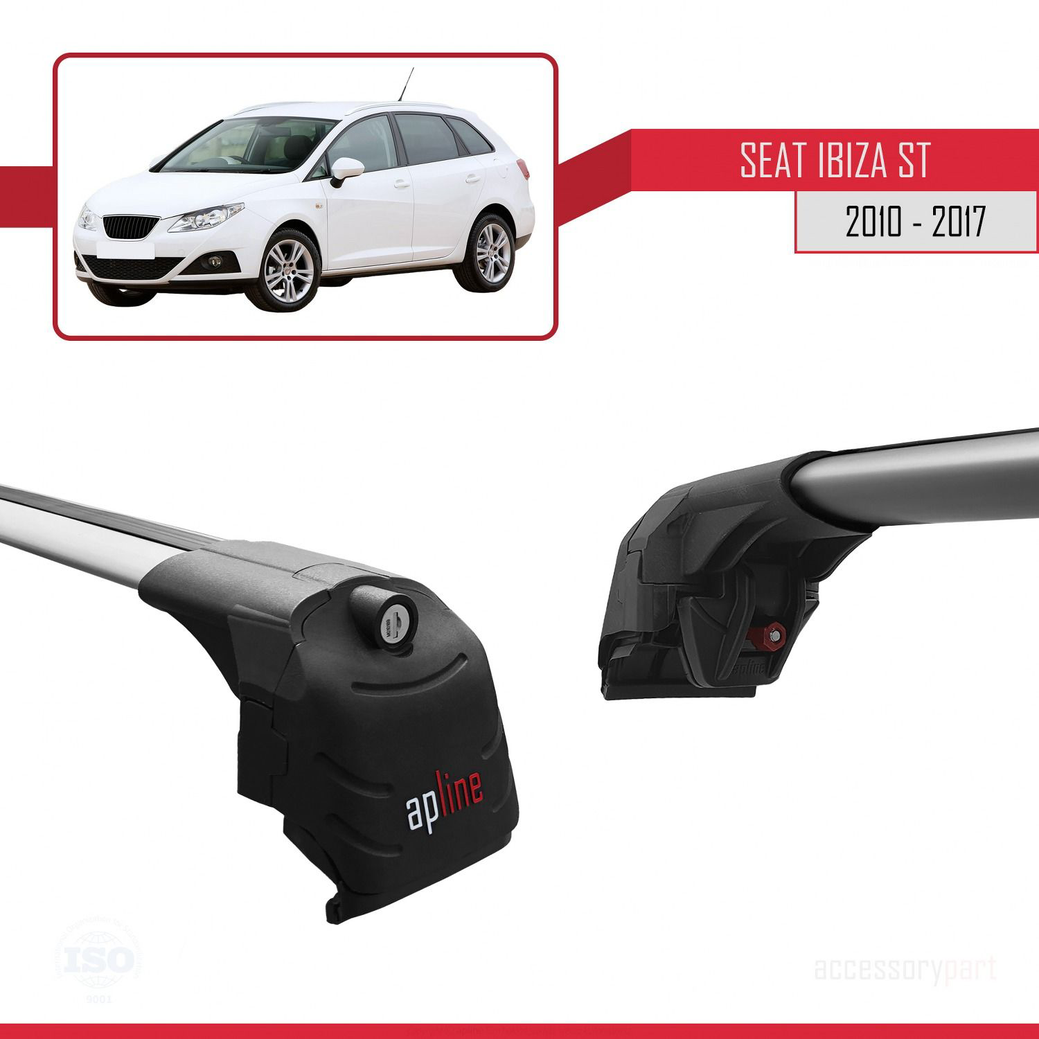 Seat Ibiza ST 2010-2017 Arası ile uyumlu ACE-2 Ara Atkı Tavan Bar