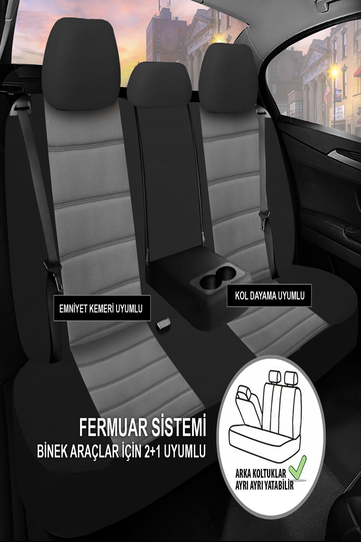 SEAT IBIZA SW 2015-2017Uyumlu Oto Koltuk Kılıfı Enigma Serisi - F