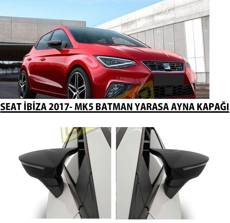 Seat İbiza Uyumlu Mk5 2017 Sonrası Batman Yarasa Ayna Kapağı (Pia
