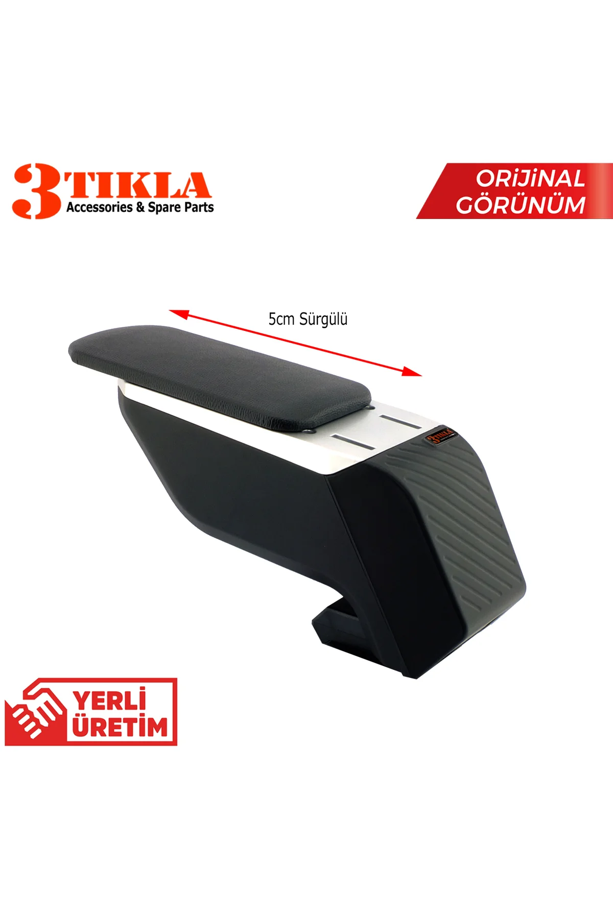 Seat Ibiza V 2017-2022 Premium HQ Lüks ABS Ayaklı Gri-Siyah Kolça