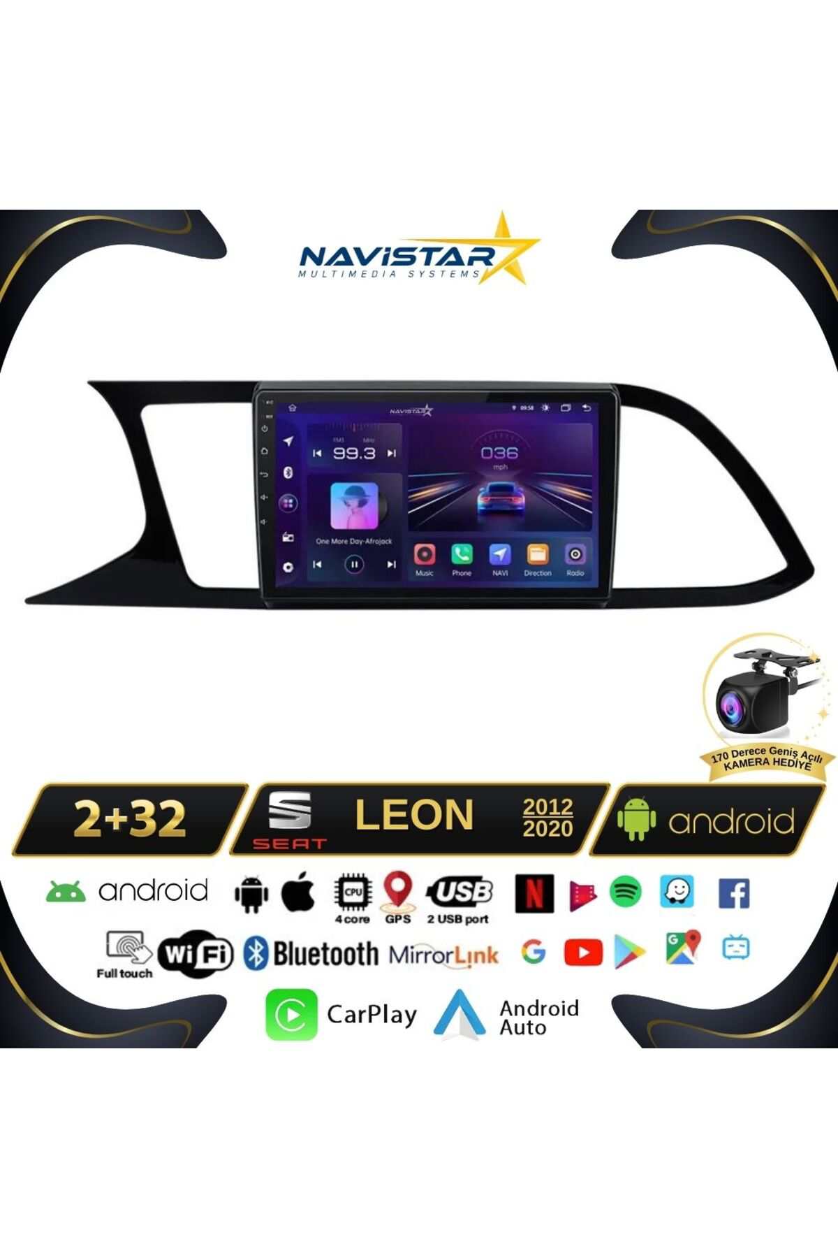 Seat Leon 2 64gb Kablosuz Carplay 2012-2020 Android 13 Navigasyon Seat Leon 2 64gb Kablosuz Carplay 2012-2020 Android 13 Navigasyon
