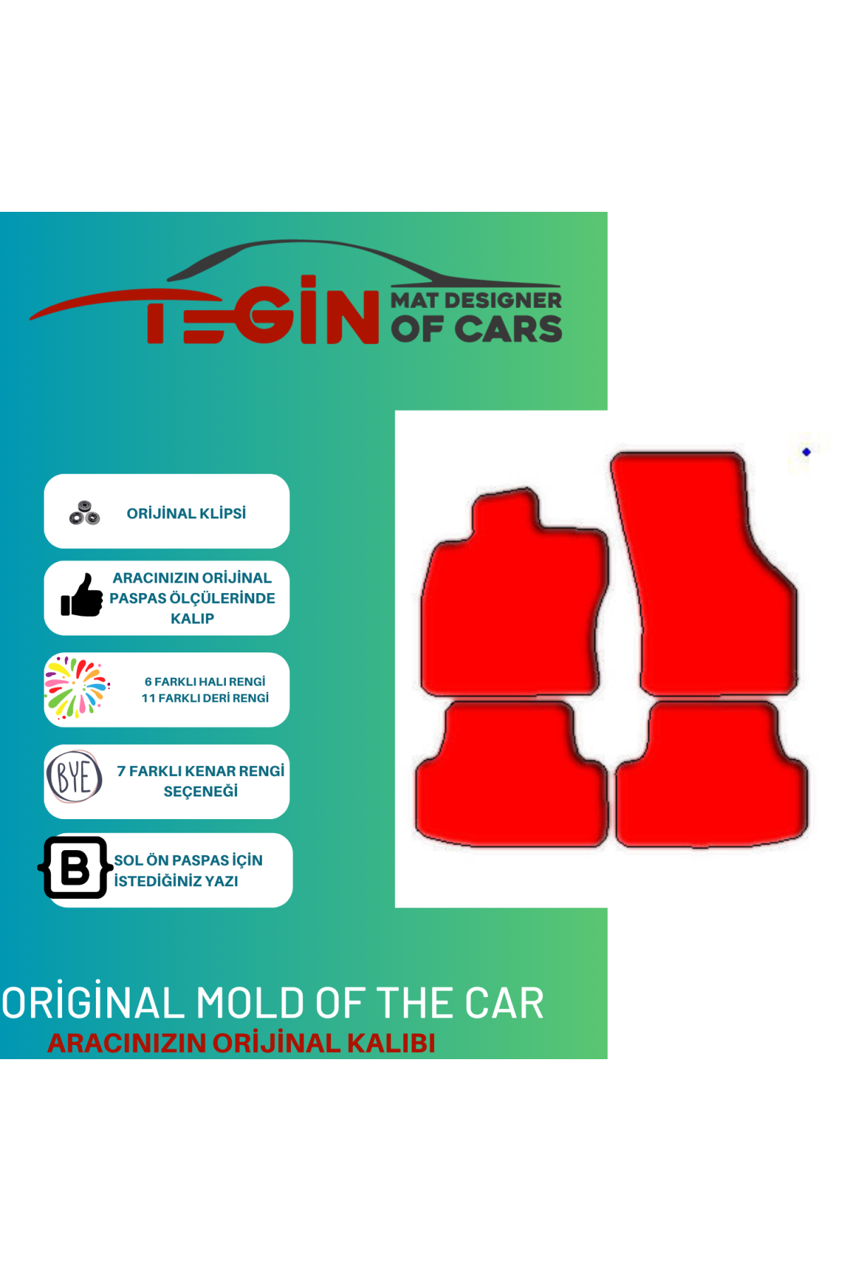 Seat Leon 5f 2013 + Hatchback Prime Siyah Deri Mavi Kenar Paspas