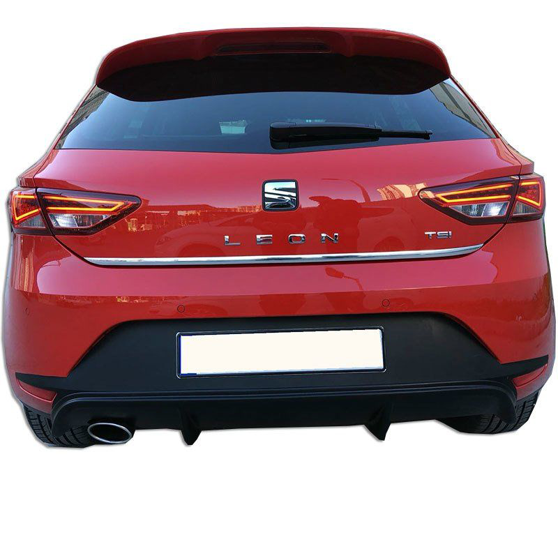 Seat Leon Uyumlu Mk3 - 5F (2013-2016) Style Uyumlu Arka Tampon Ek