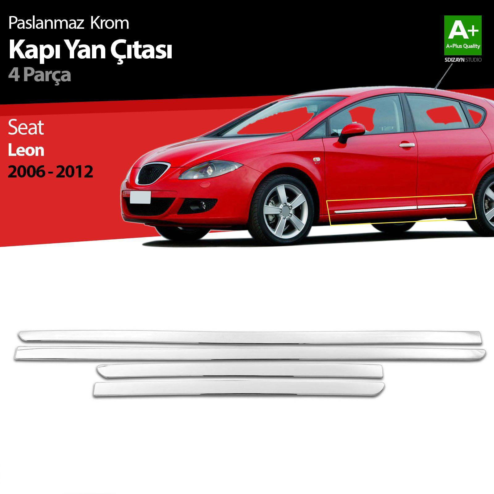 Seat Leon Uyumlu Krom Kapı Yan Çıtası 2006-2012