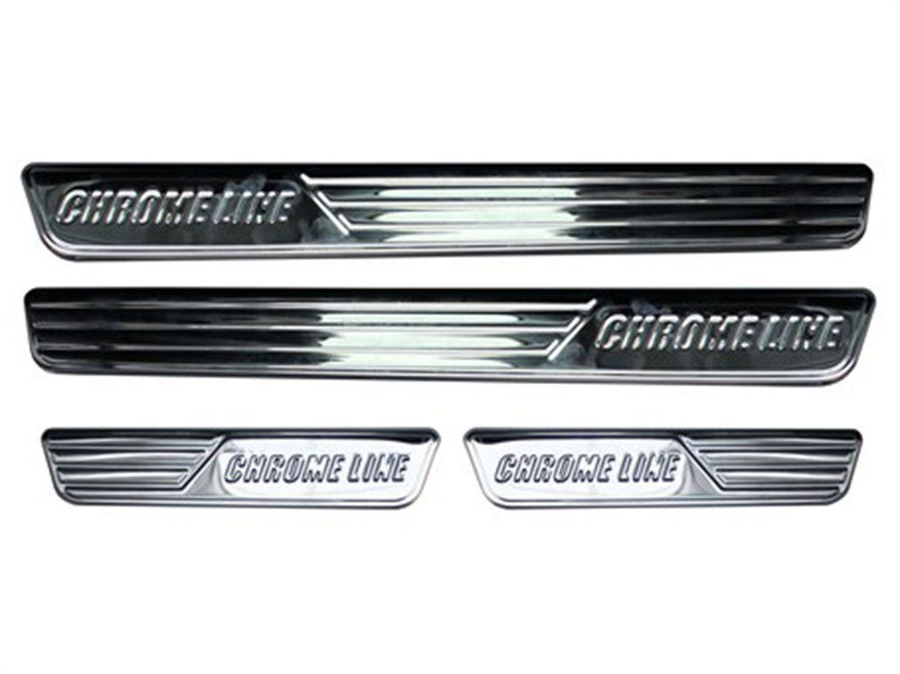 Seat Octavia Uyumlu A7 Chrome Line Kapı Eşiği 4 Parça Krom 2013 V