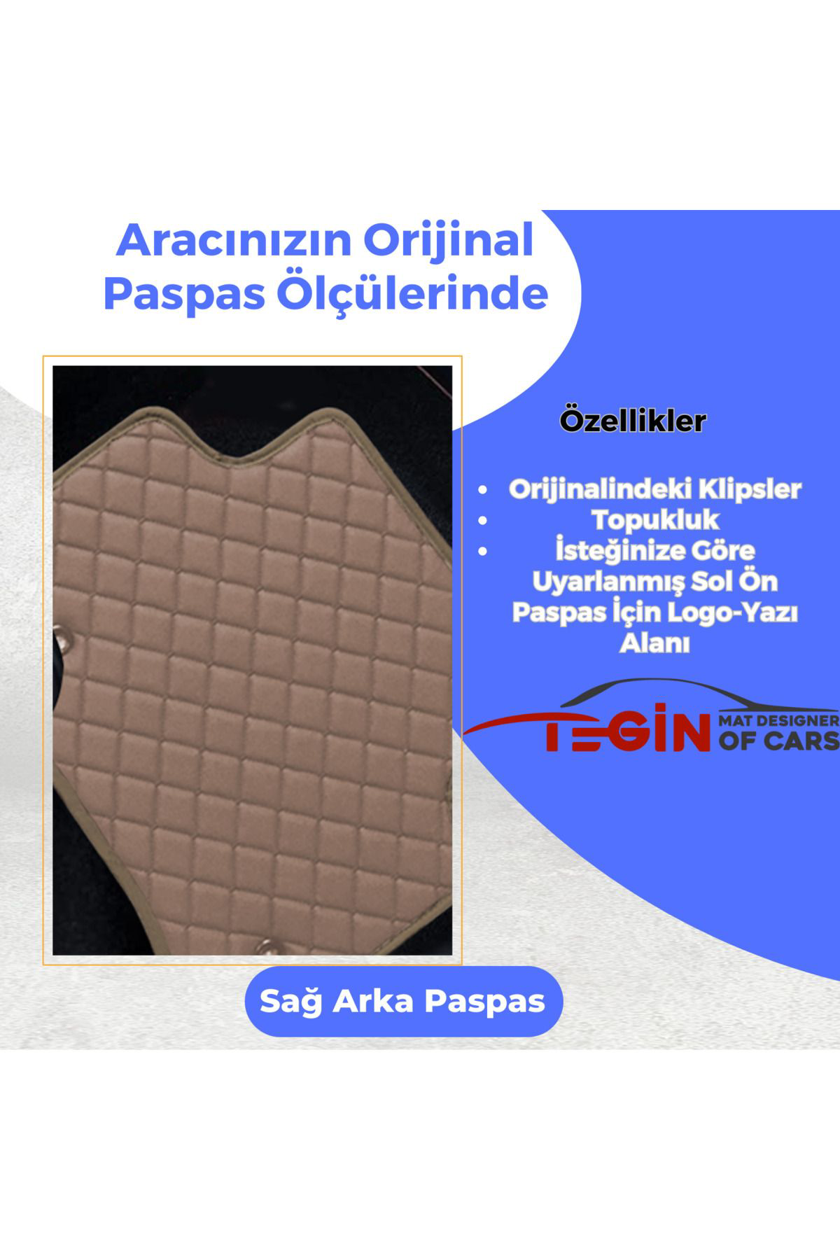 Seat Toledo 2012 + Prime Bej Deri Bej Kenar Paspas Paspas