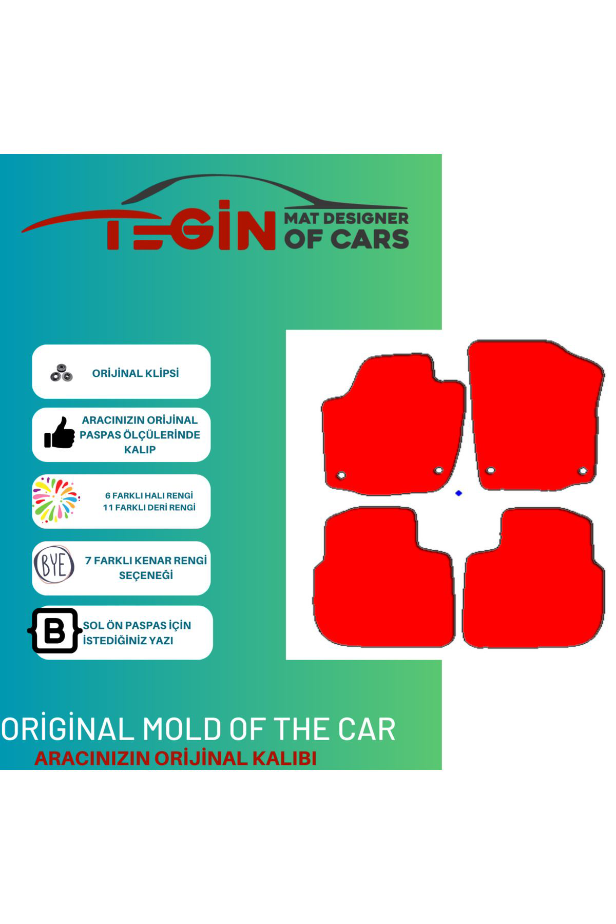 Seat Toledo 2012 + Prime Bej Deri Bej Kenar Paspas Paspas