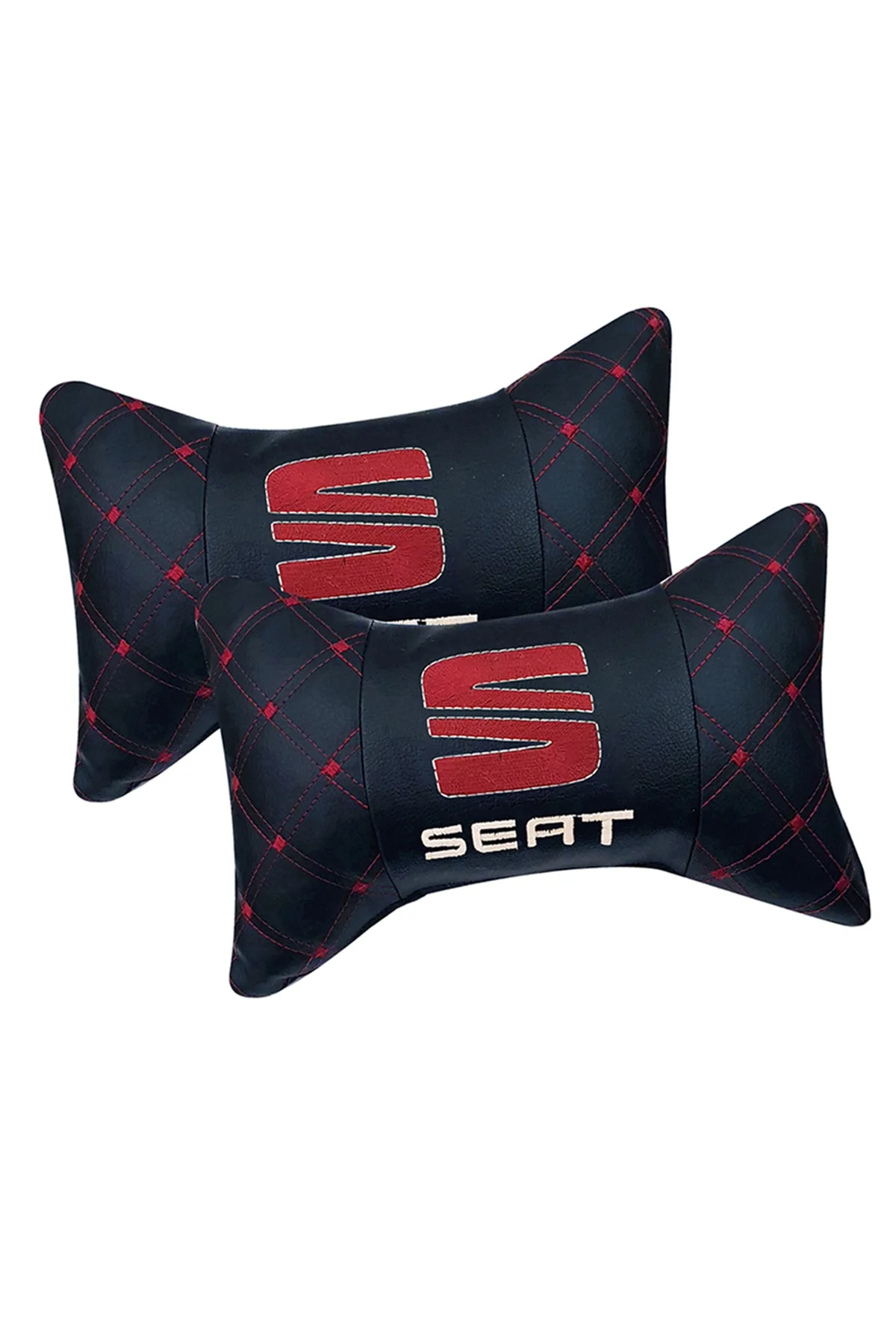 Seat Yüksek Kalite Seyahat Boyun Yastığı Ve Kemer Pedi Takımı Nakışlı - Görsel 2