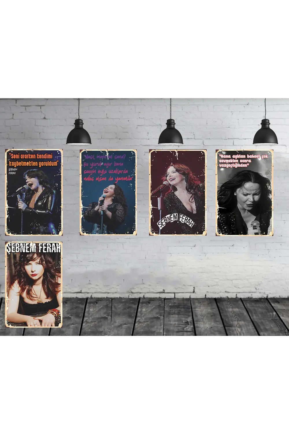 Şebnem Ferah Seti 5 Adet 20x30 Cm Retro Ahşap Poster Şebnem Ferah Seti 5 Adet 20x30 Cm Retro Ahşap Poster