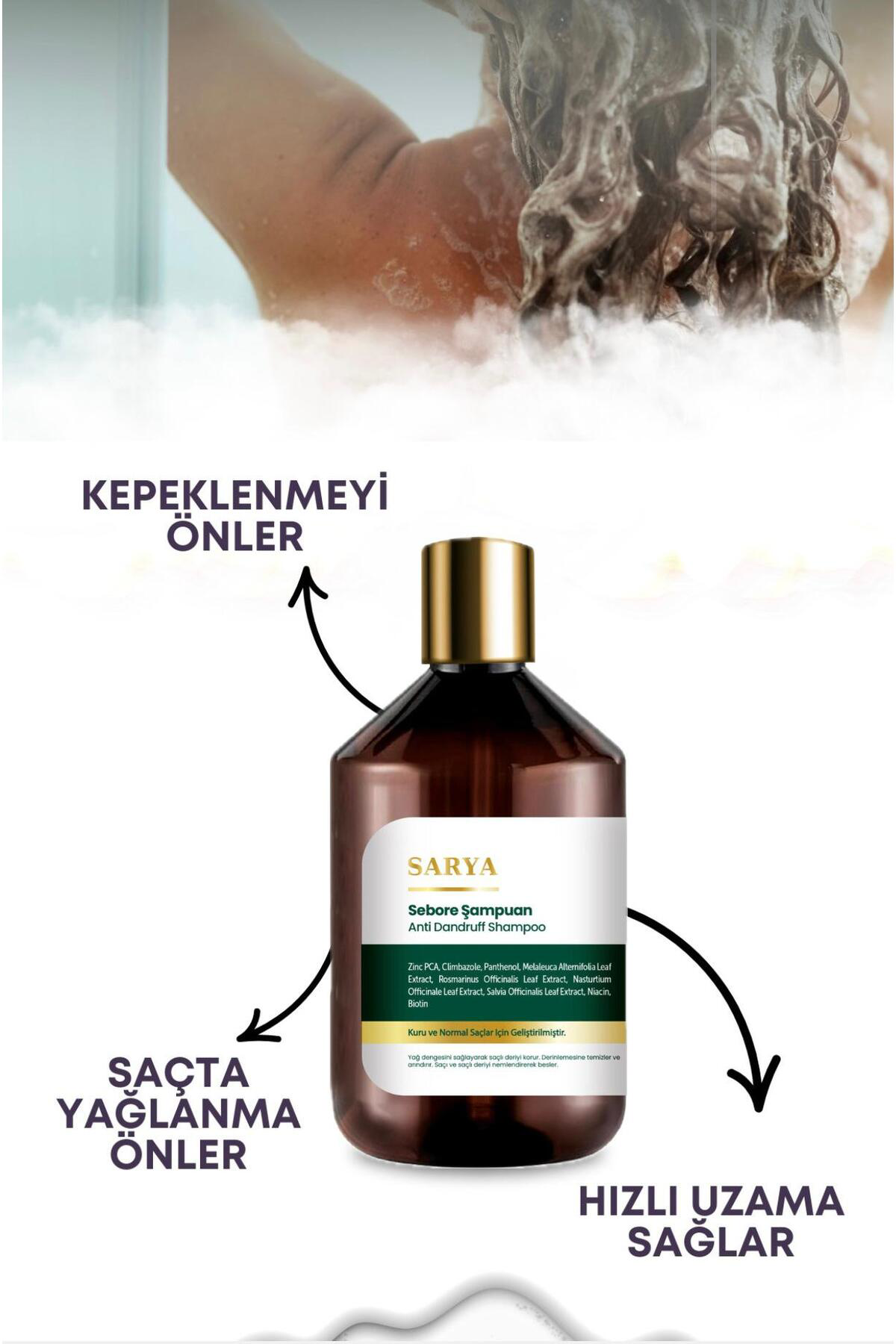 Sarya Sebore Anti Dandruff Kepek Karşıtı Ve Egzema Şampuan 500 Ml - Kur