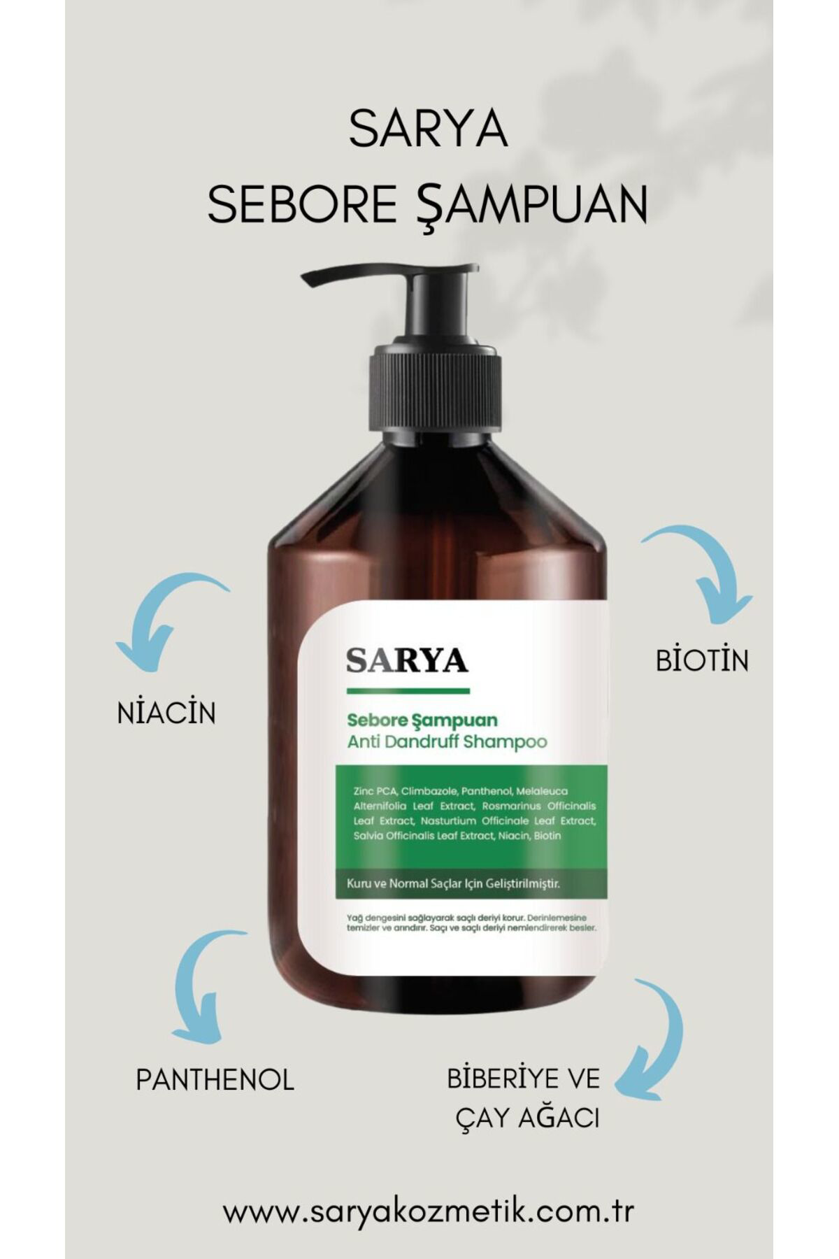 Sarya Sebore Anti Dandruff Kepek Karşıtı Şampuan 500 Ml - Kuru Ve Norma