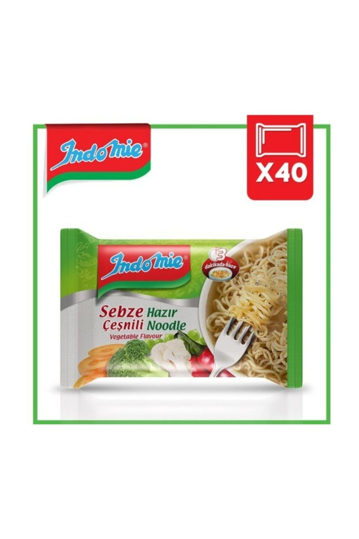 Sebze Çeşnili Hazır Noodle 40'lı Koli