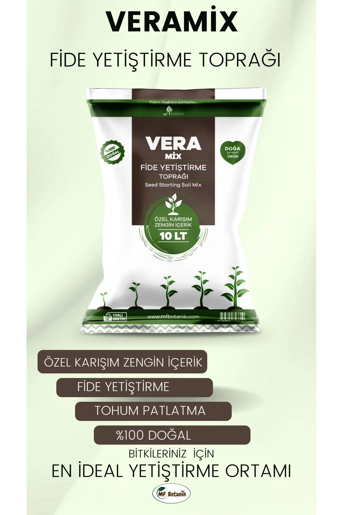 Sebze Fide Yetiştirme Toprağı 10 Litre Tohum Çimlendirme Harcı