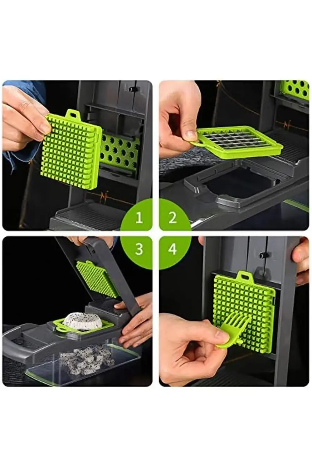 Sebze kesici, 13'ü 1 arada profesyonel çok fonksiyonlu sebze dili