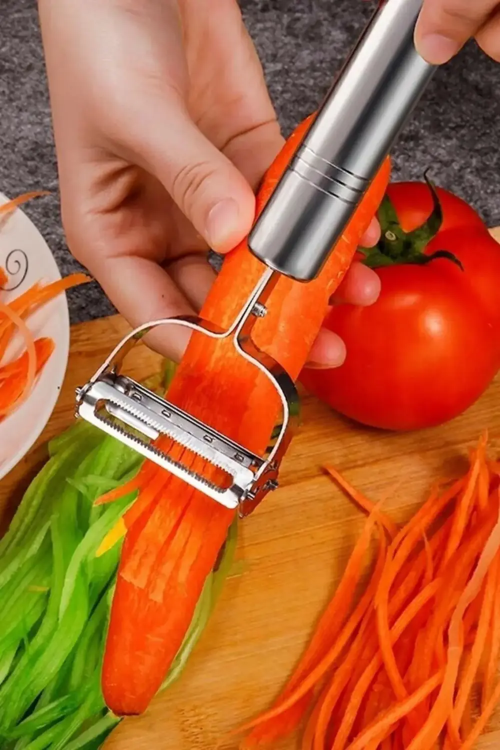Sebze, Meyve Soyucu Profesyonel Lüks Metal Paslanmaz Çelik Jülyen