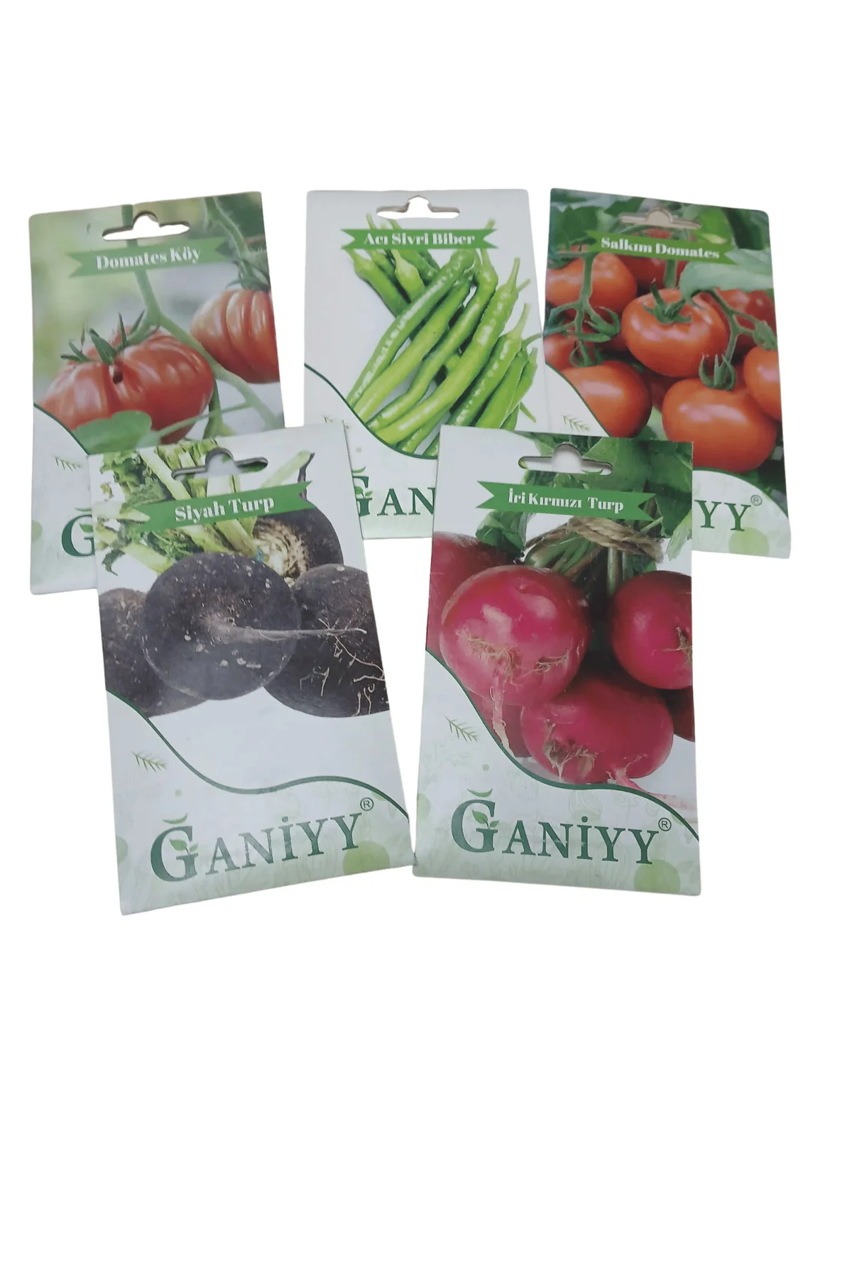Sebze Tohumları Paketi 5 Çeşit Tohum 5 gr x 5adet