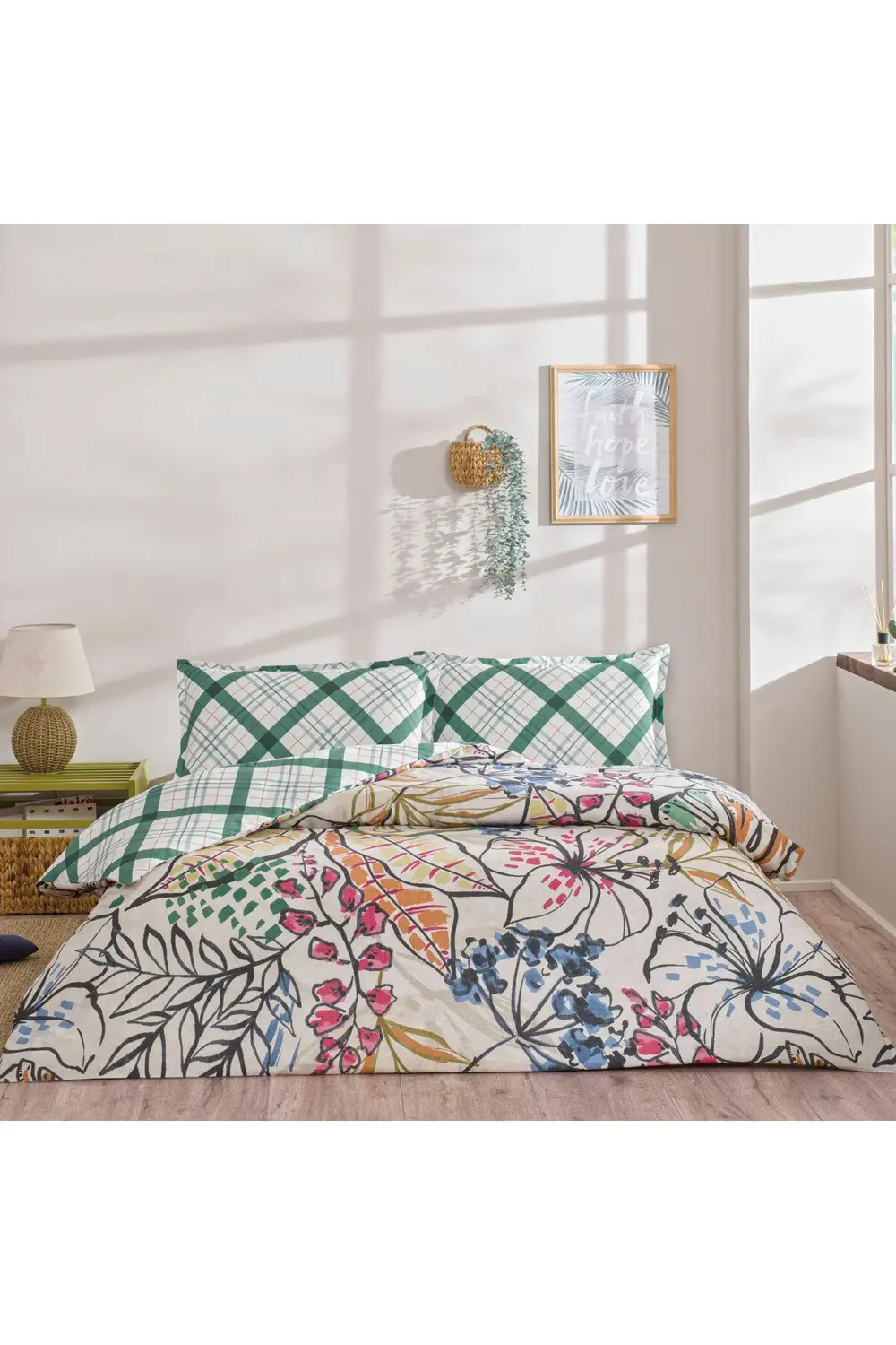 Seç&ser Çift Kişilik Nevresim Takımı Greeny Yeşil ( Iki Tarafı De