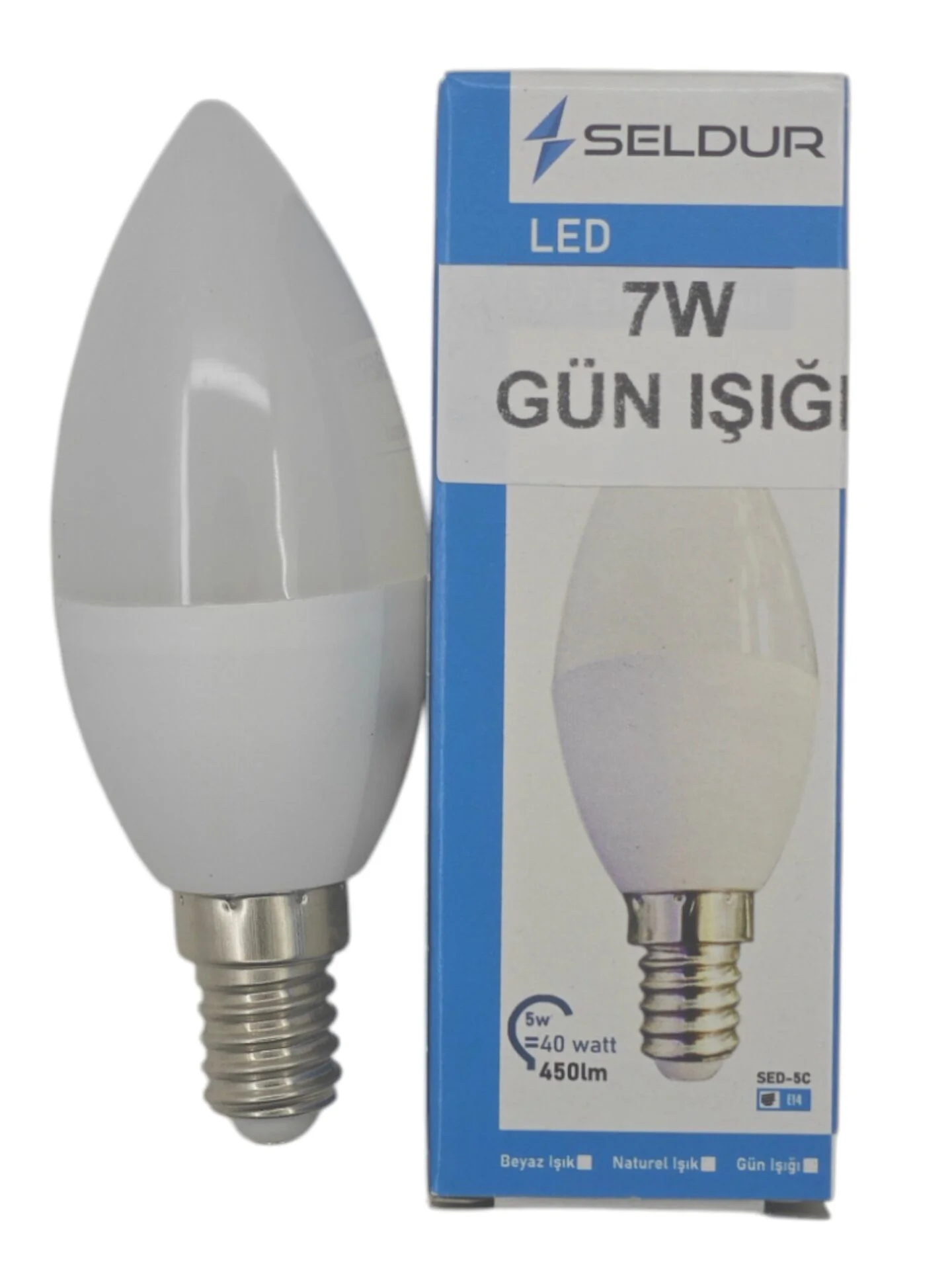 SED-7C-3   Seldur E14-7W Gün İşiği Led Ampul Fiyatı, Yorumları ve Özellikleri
