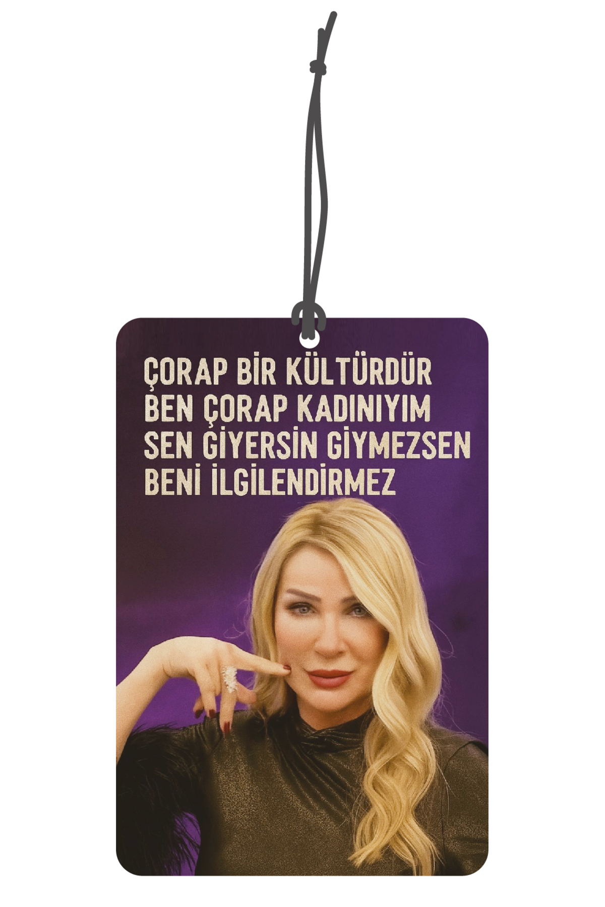 Seda Abla Ben Çorap Kadınıyım Görselli Çift Yönlü Dekoratif Oto K