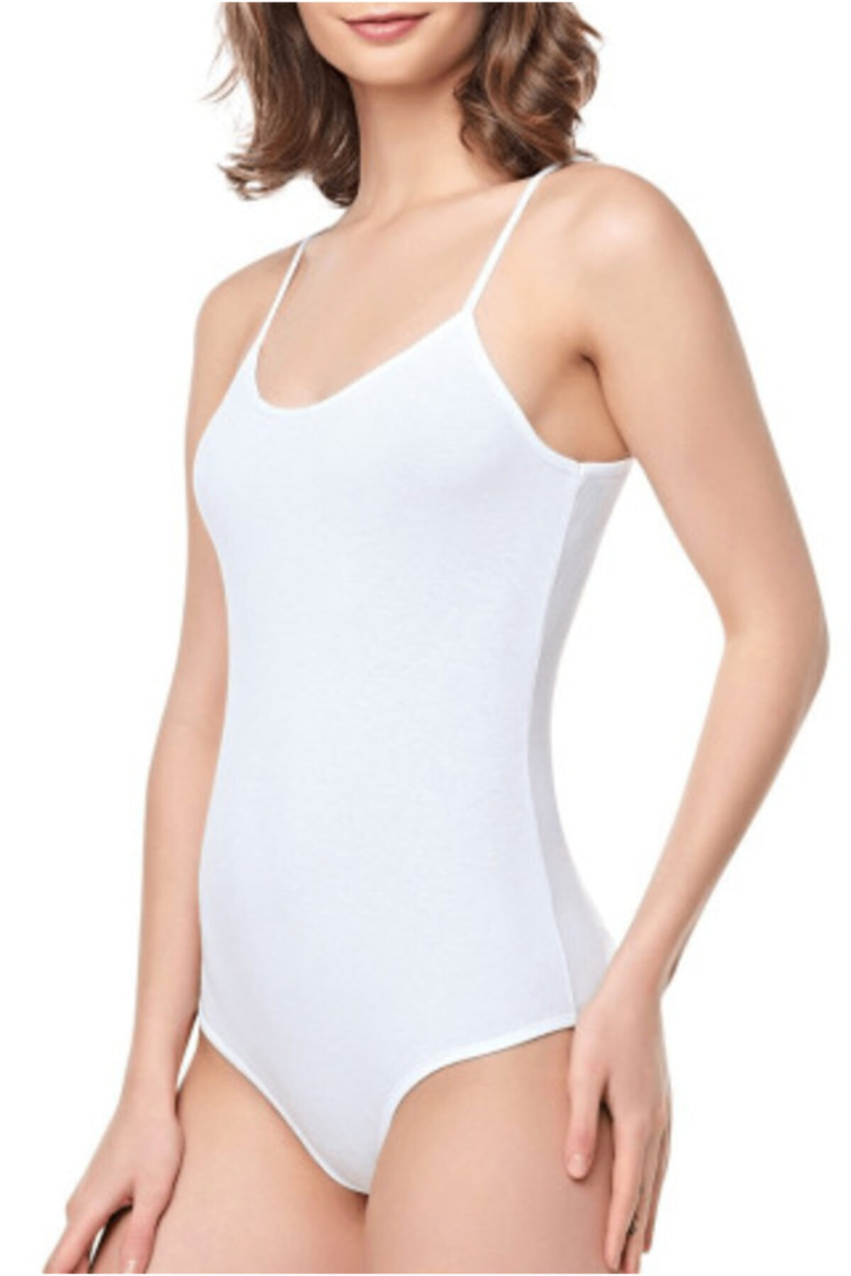 Sedef 1026 Kadın Ip Askılı Çıtçıtlı Bady/beyaz/l