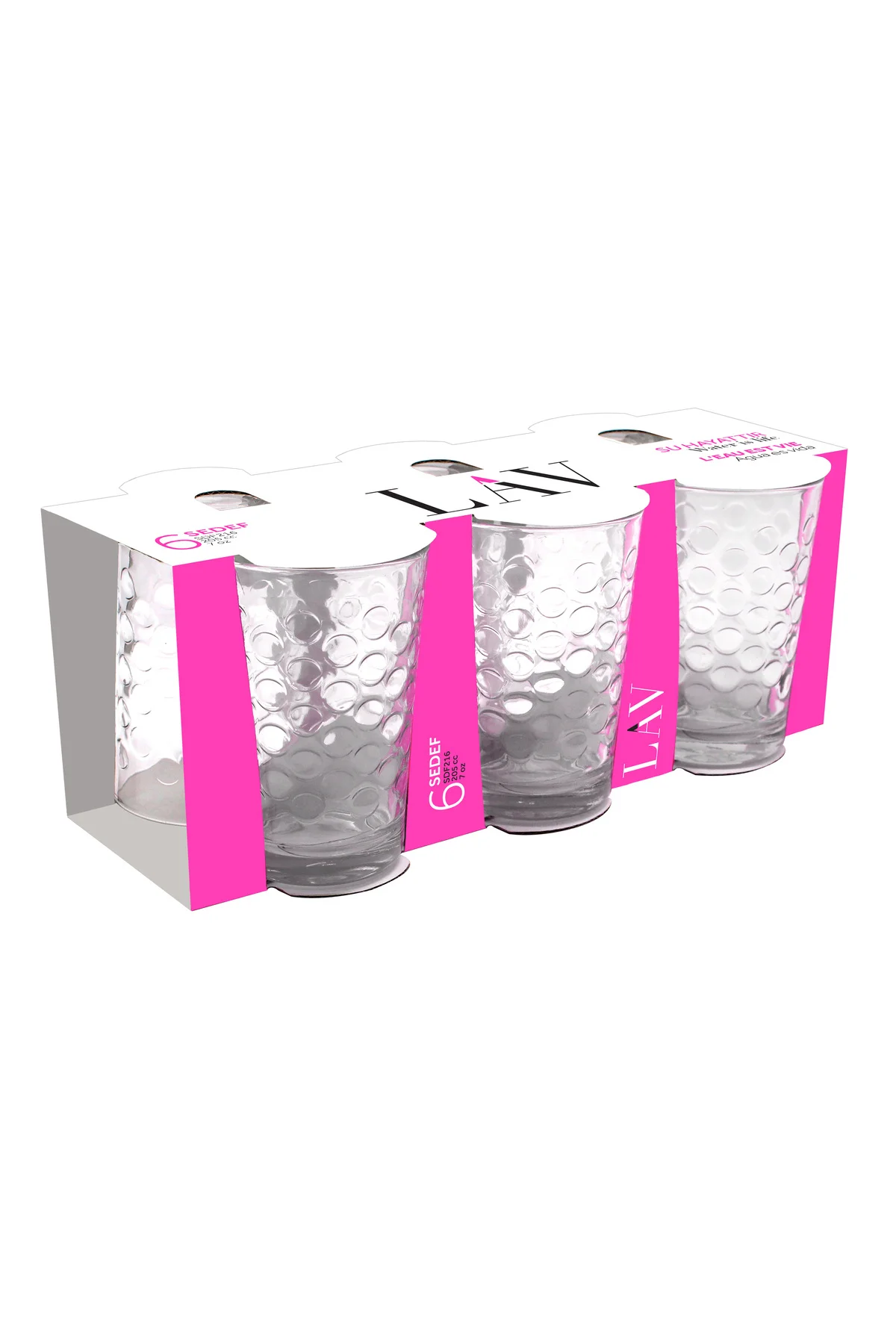Sedef Cam Su Bardağı 6'lı 205 ml