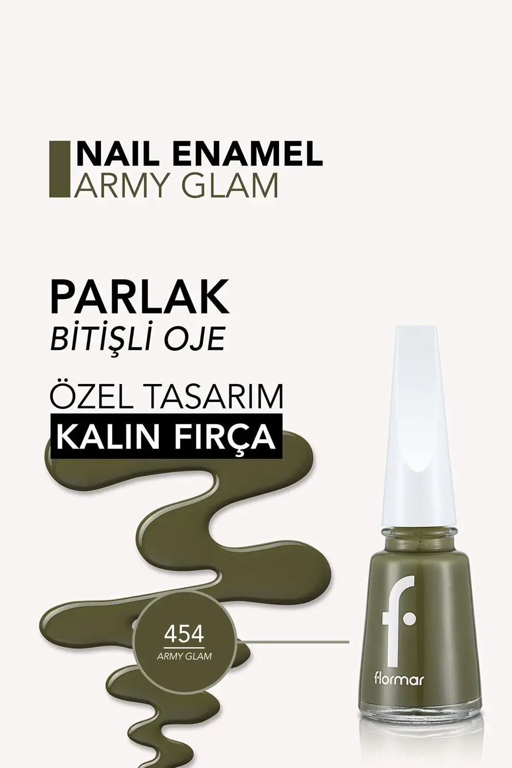 SEDEFLİ PARLAK OJE 454(YEŞİL) NAİL ENAMEL-